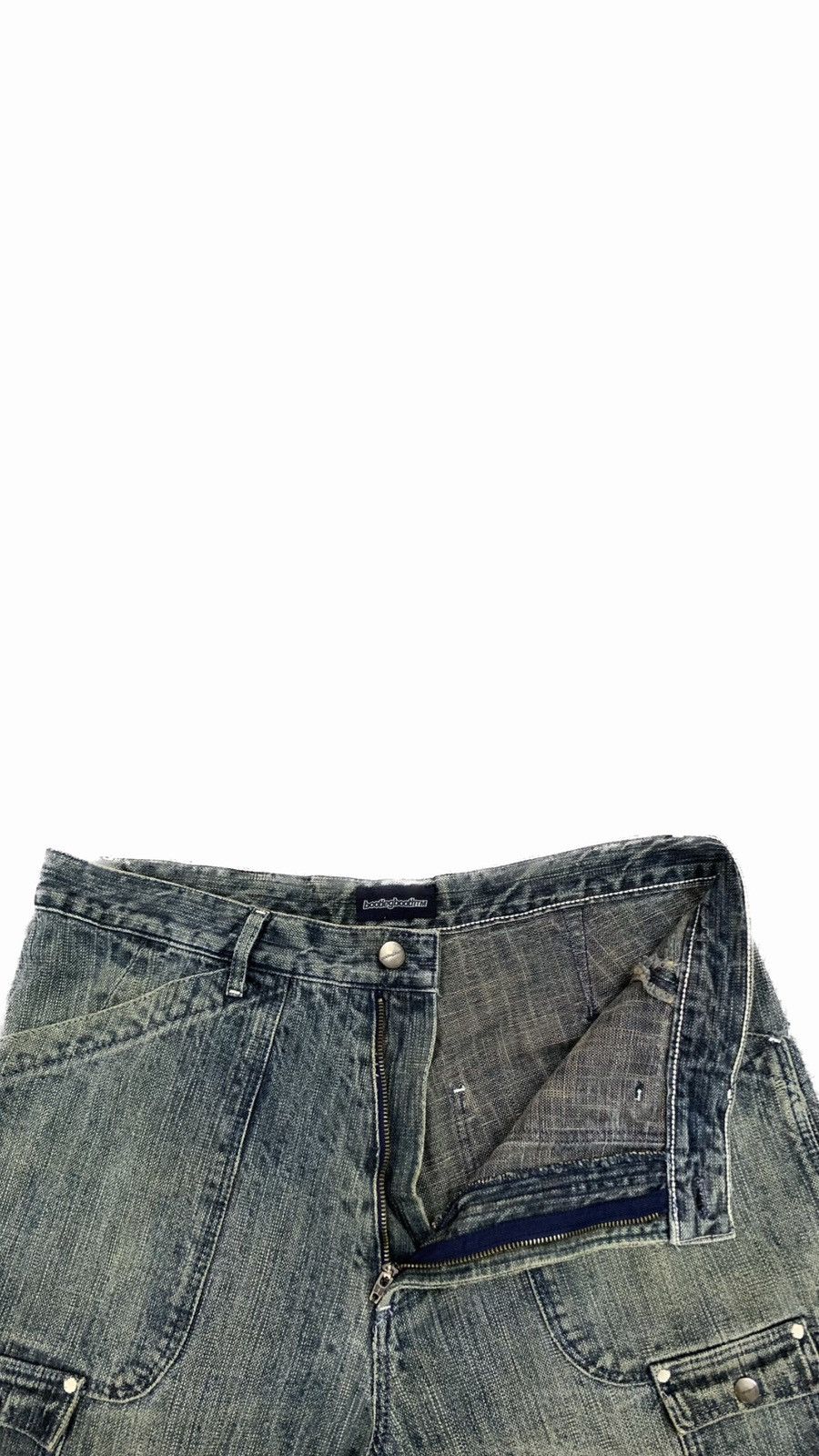 Japanese Brand Bootleg Japan Denim Shorts 🇯🇵 Size US 33 - 3 Thumbnail