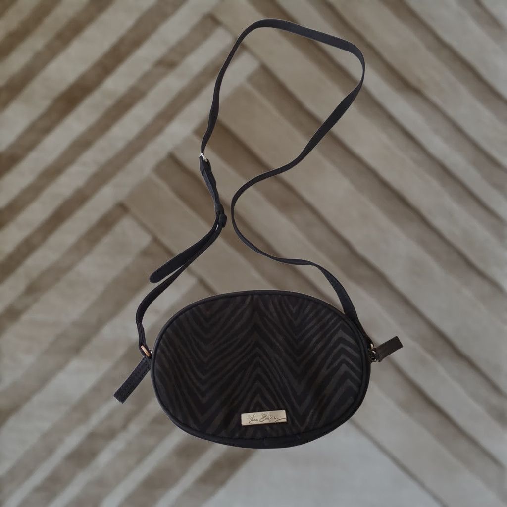 Vera Bradley Vera Bradley Crossbody Bag Zebra Flock Velvet Black Velvety Zebra Rosewood Adjustable Small Women Size ONE SIZE - 1 Thumbnail