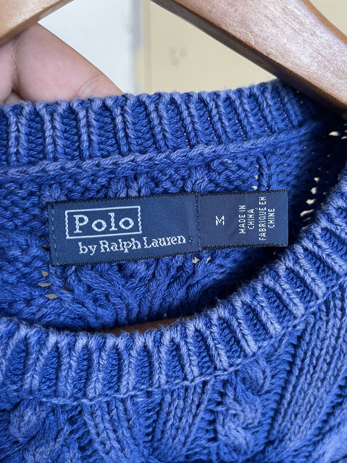 Polo Ralph Lauren Polo Ralph Lauren Aran Knit Cotton Sweater Faded Style Size US M / EU 48-50 / 2 - 6 Thumbnail