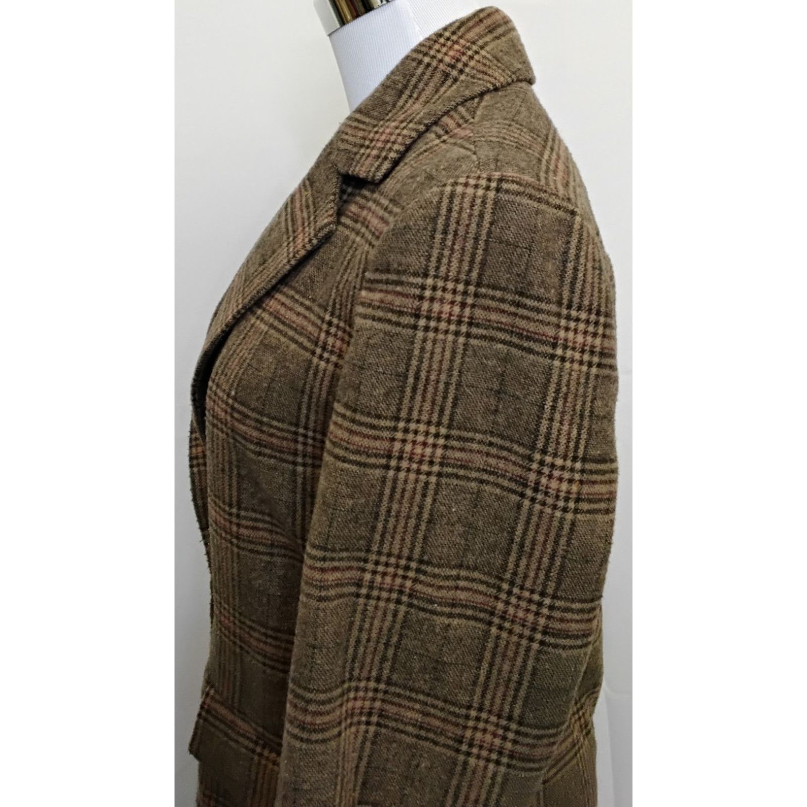 Other Sundance Duster Jacket Women's XS Brown Plaid Wool Blend Size XS / US 0-2 / IT 36-38 - 8 Thumbnail