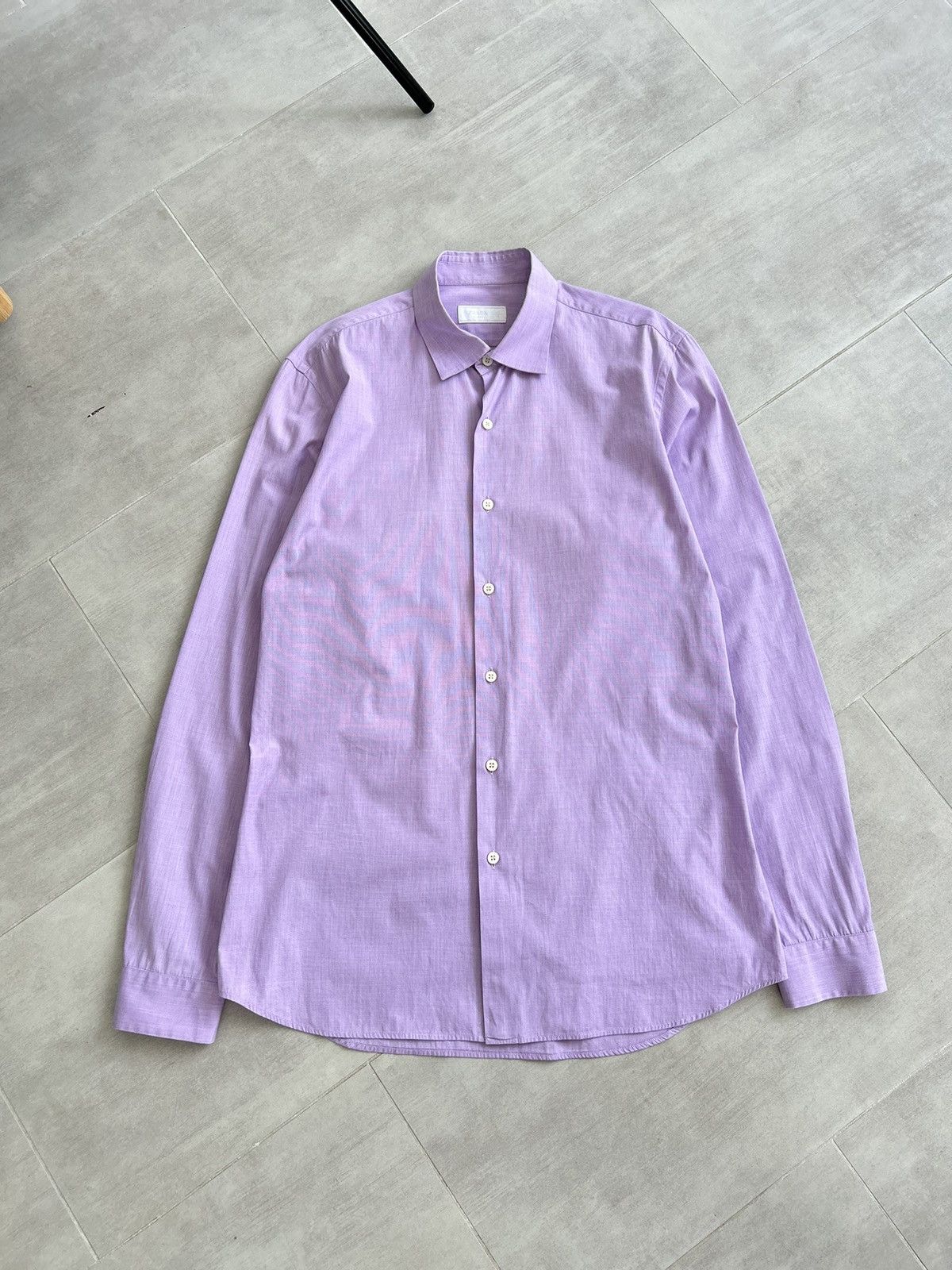 Prada Prada Milano Cotton Dress Shirt Size 41 / 16 Men’s Button Up Size US L / EU 52-54 / 3 - 7 Thumbnail