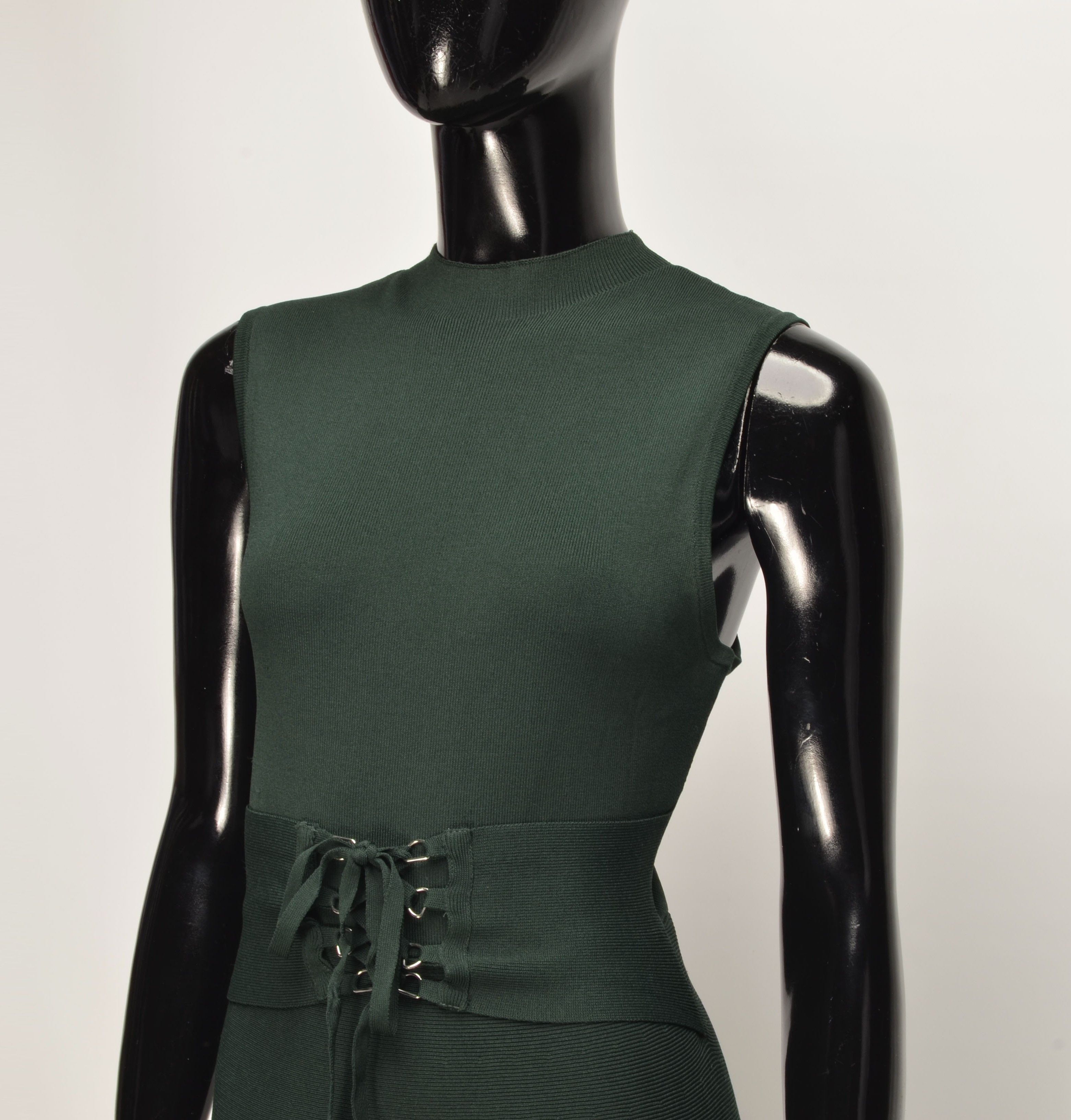 Maje Maje Green Sleeveless Belted Knee Length Dress Size S / US 4 / IT 40 - 2 Thumbnail