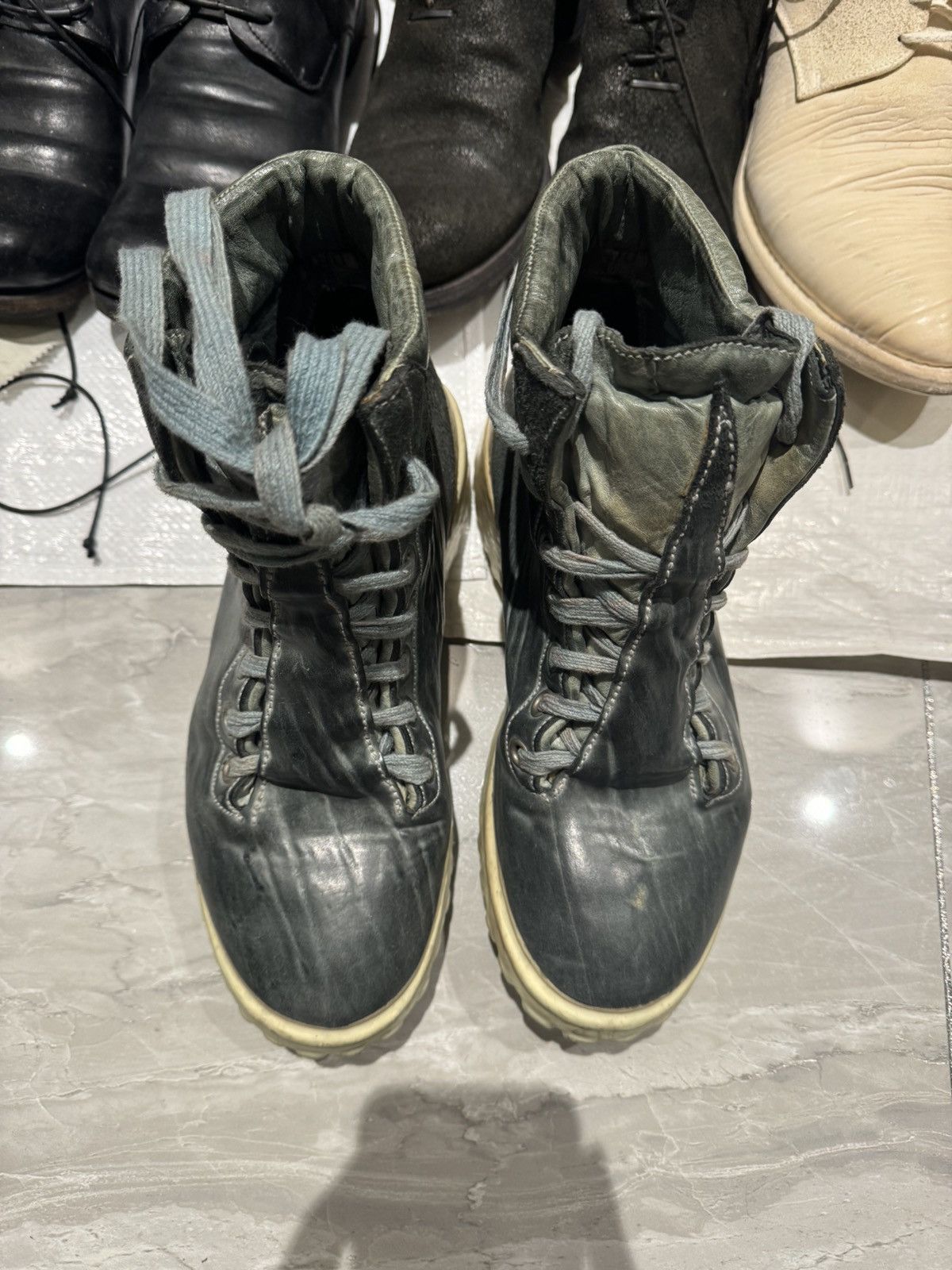image of Carol Christian Poell Work Boots Am/2684 Cubs/8 Sz5 in Grey, Men's (Size 7)