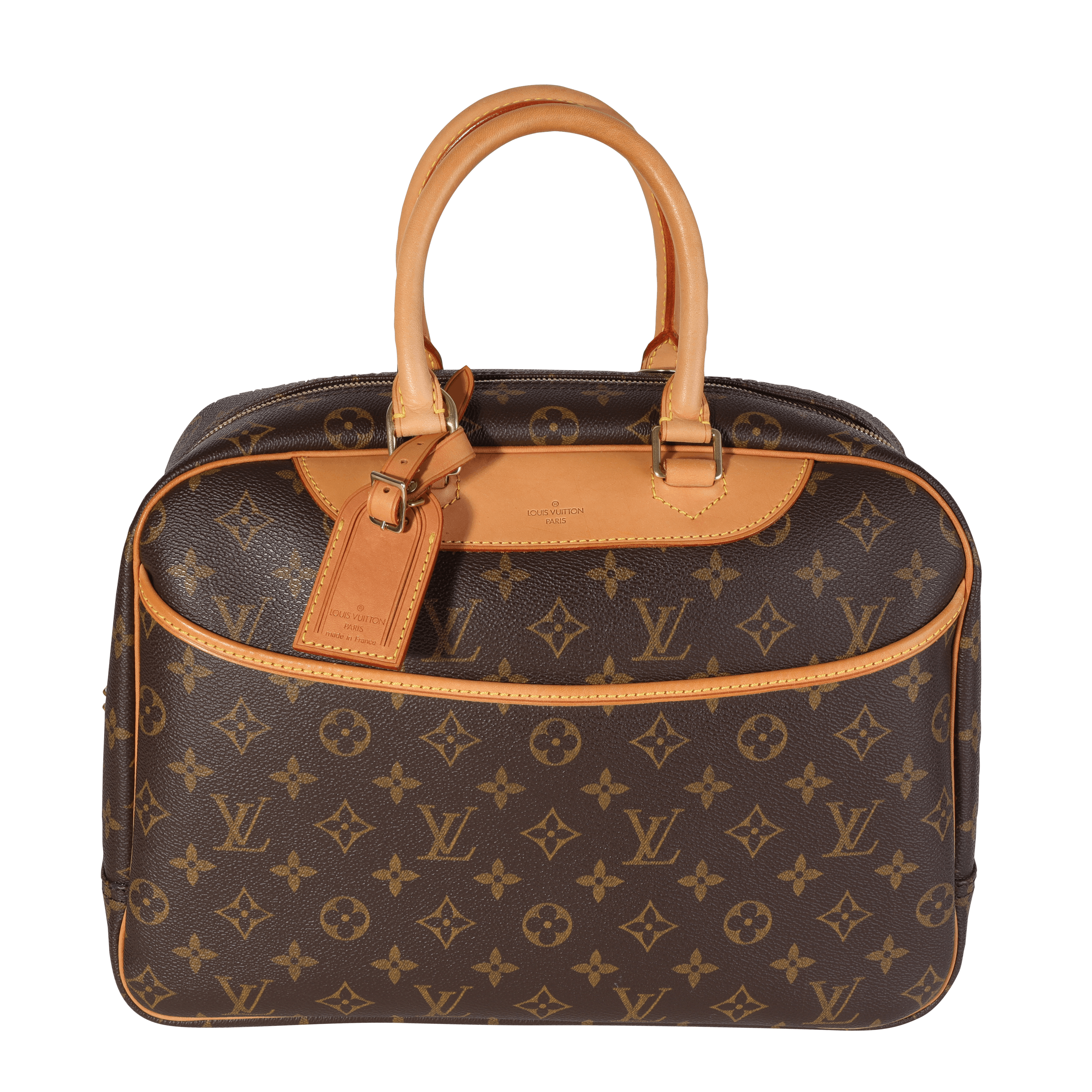 image of Louis Vuitton Monogram Canvas Deauville Bag in Brown, Women's