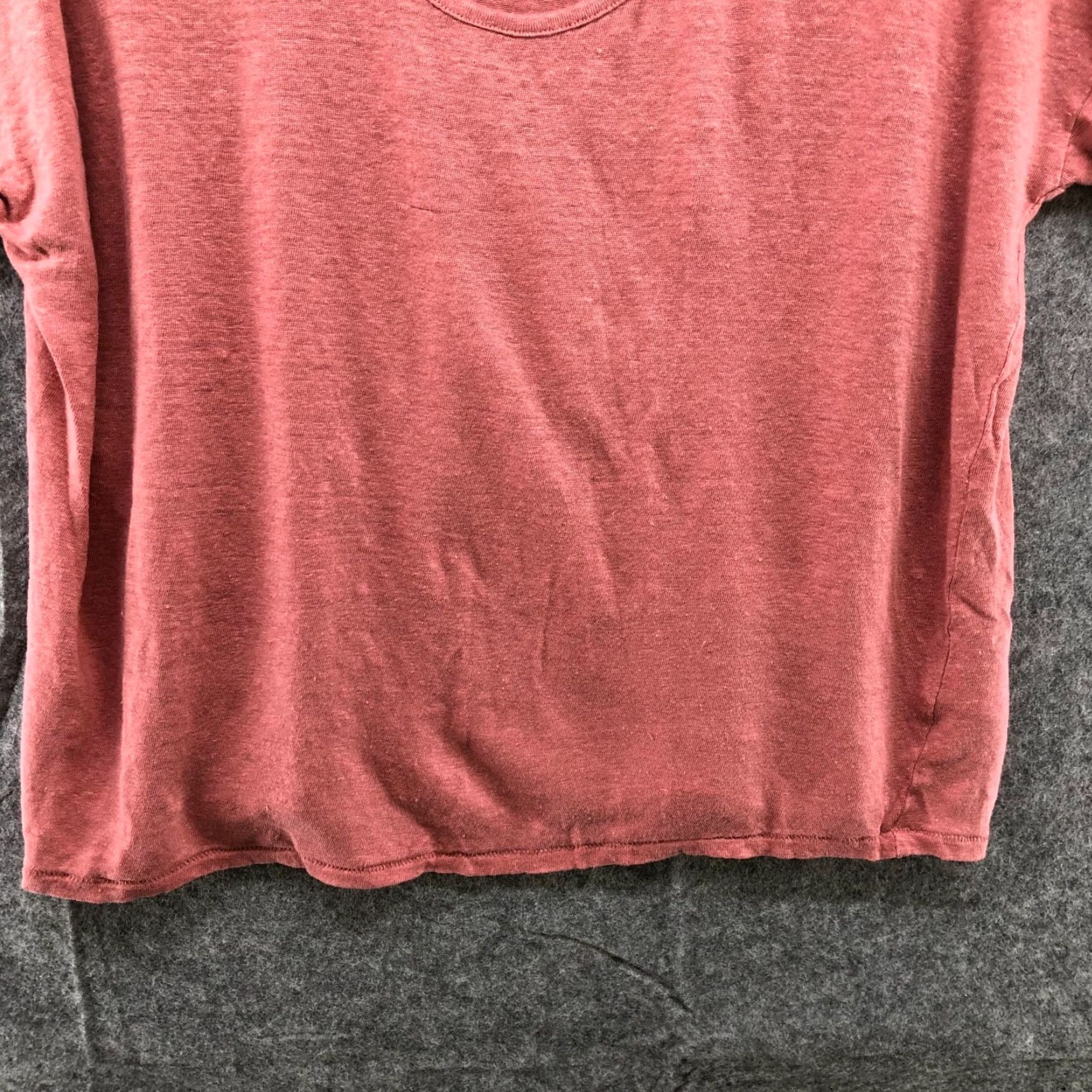 J.Crew J.CREW Linen T-Shirt Women’s Small Short Sleeve Scoop Neck Pink Casual Knit Tee Size S / US 4 / IT 40 - 4 Thumbnail