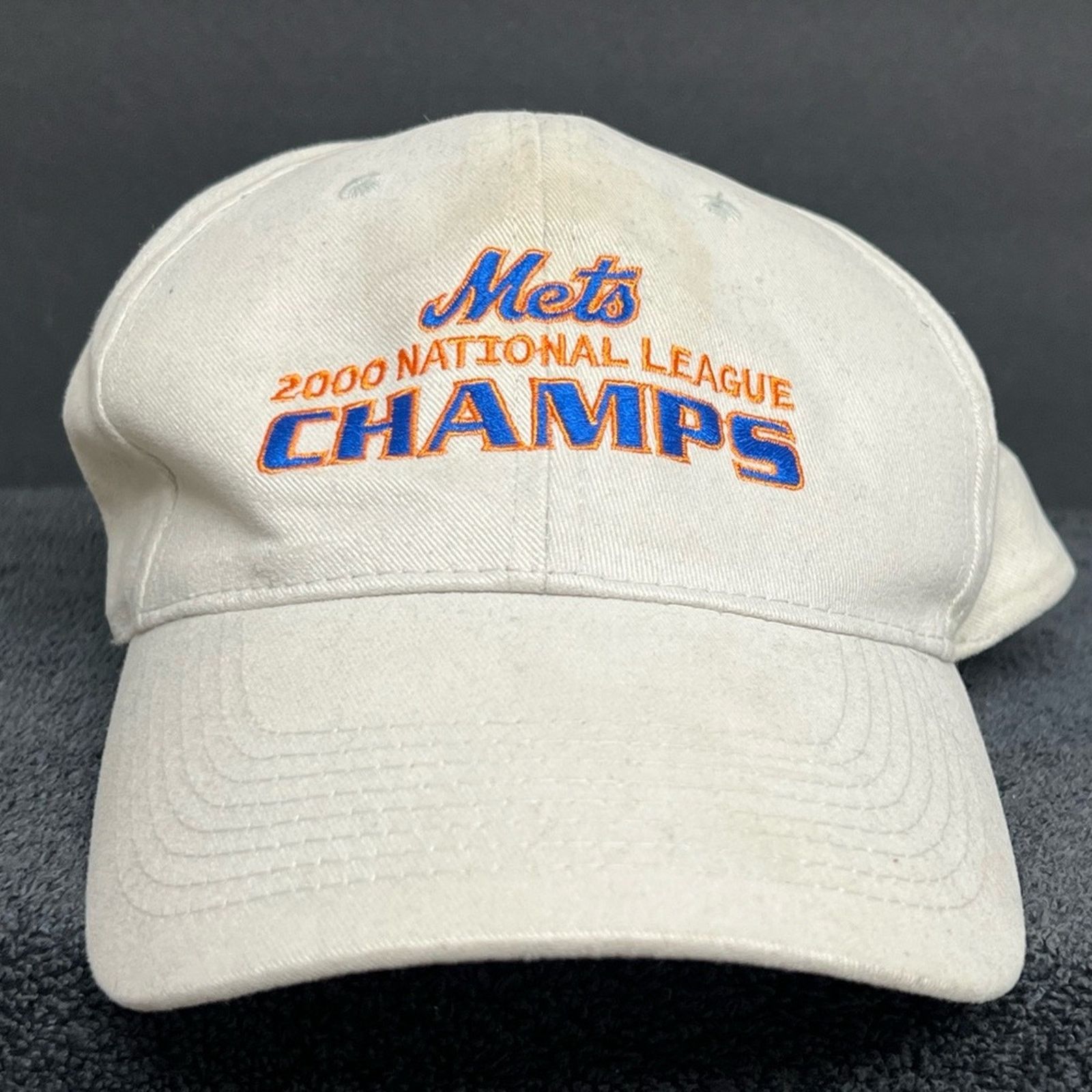 MLB 2000 New York Mets Hat Champions Fox Sports Strap Back Y2K Size ONE SIZE - 1 Thumbnail