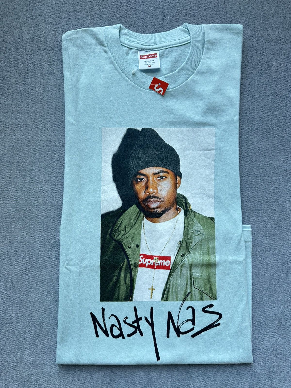 Supreme Supreme nas photo tee blue dswt Size US M / EU 48-50 / 2 - 1 Thumbnail