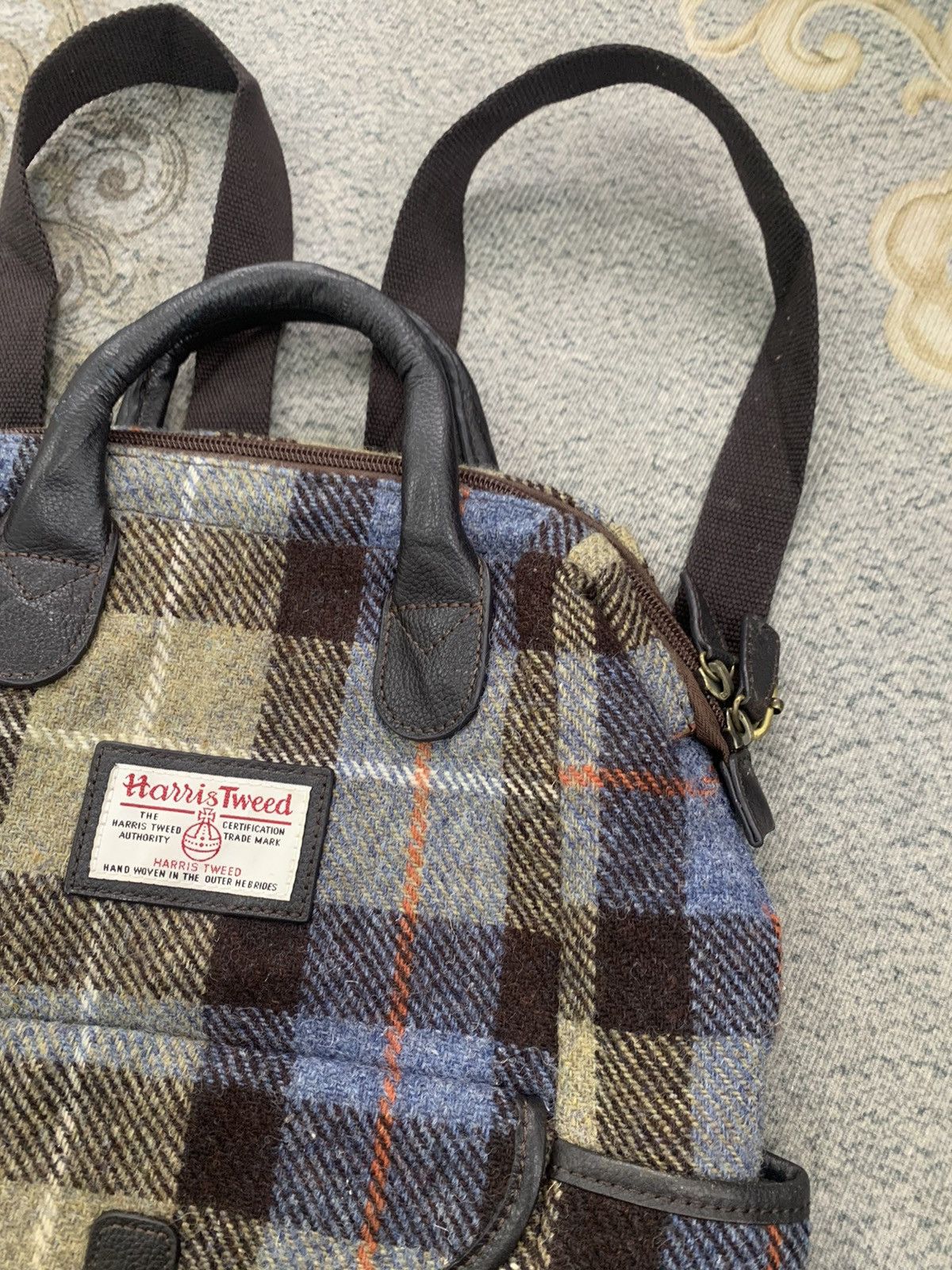 Harris Tweed British Green Harris Tweed Mini Backpack 2 in 1 Style Size ONE SIZE - 5 Thumbnail