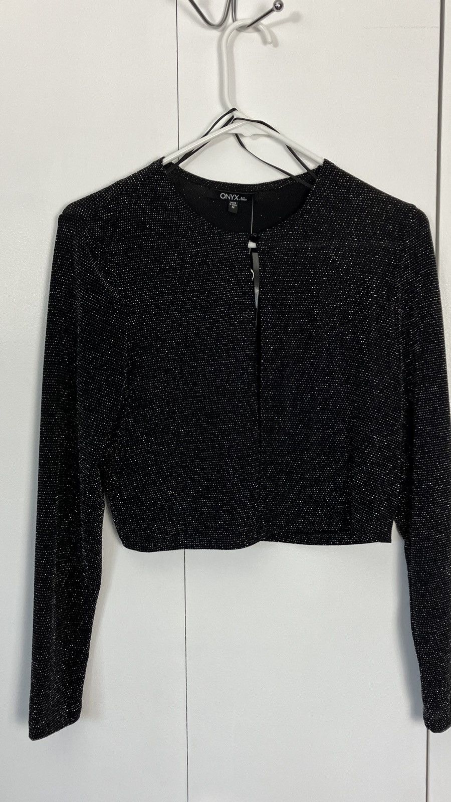 Other Onyx Nite Glittery Bolero Shrug Cardigan Size M / US 6-8 / IT 42-44 - 1 Thumbnail