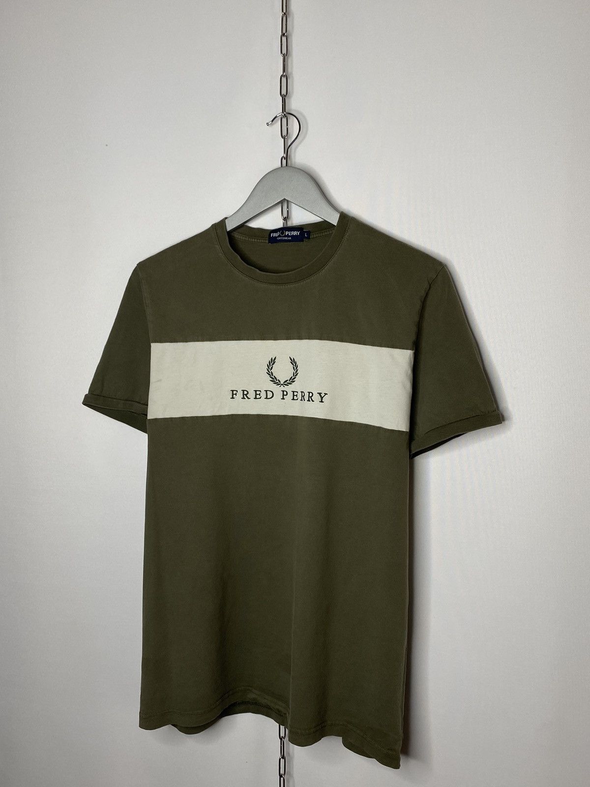Fred Perry × Vintage Vintage Fred Perry Big Logo T-Shirt Tee Short Sleeve Size US L / EU 52-54 / 3 - 2 Thumbnail