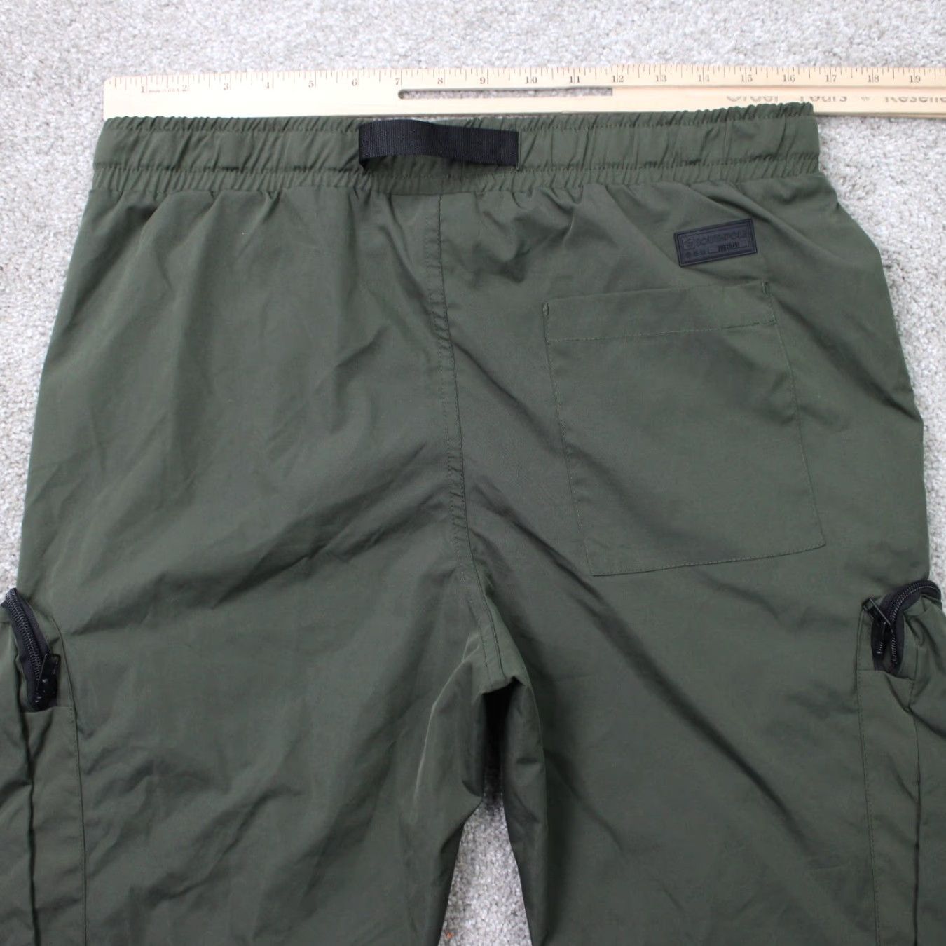 Southpole Southpole Mens Cargo Pants Green 34x32 Belted Canvas Cotton Regular Tapered Cargo Pocket Pants Mens Medium Regular Green Cargo Pants Size US 31 - 7 Thumbnail