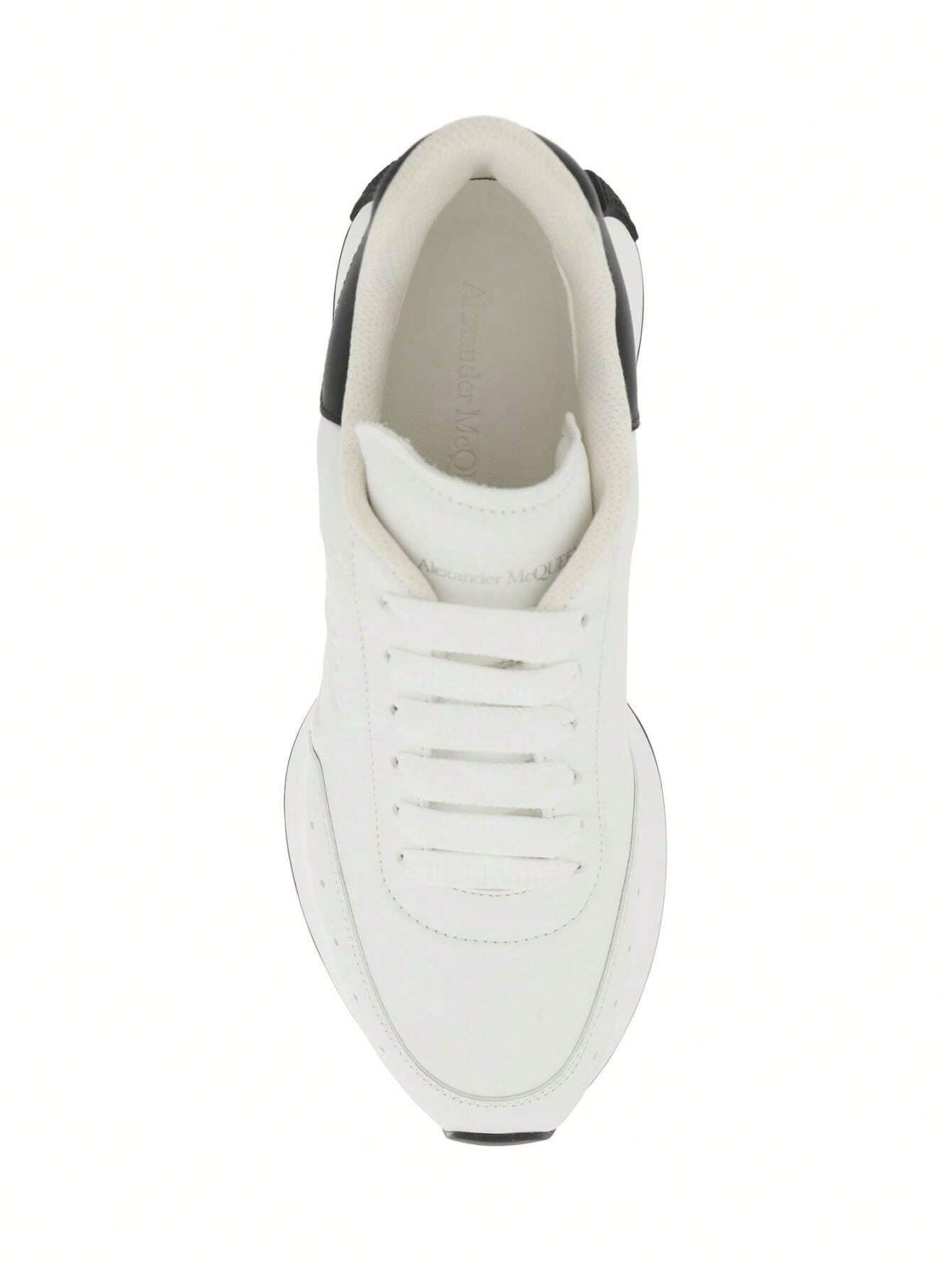 Alexander McQueen o1w1db10725 Sprint Runner in White/Black Size US 5.5 / EU 38 - 7 Thumbnail