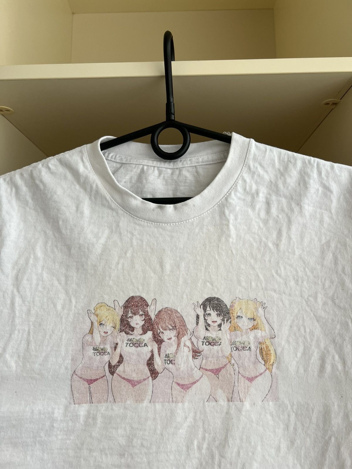 Anime Anime Girls Graphic T-Shirt White Japanese Manga Waifu Tee Size US M / EU 48-50 / 2 - 2 Thumbnail