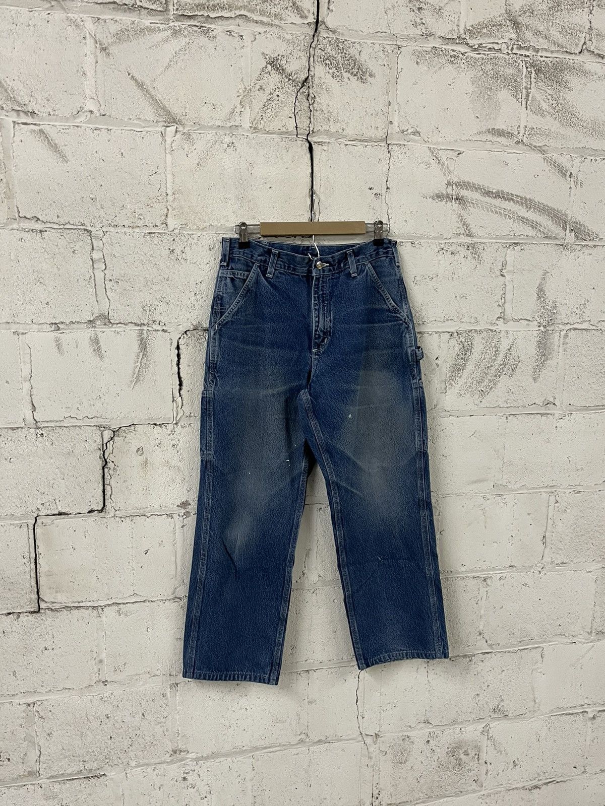 Carhartt Carhartt carpanter cargo denim pants baggy faded workwear Size US 30 / EU 46 - 8 Thumbnail