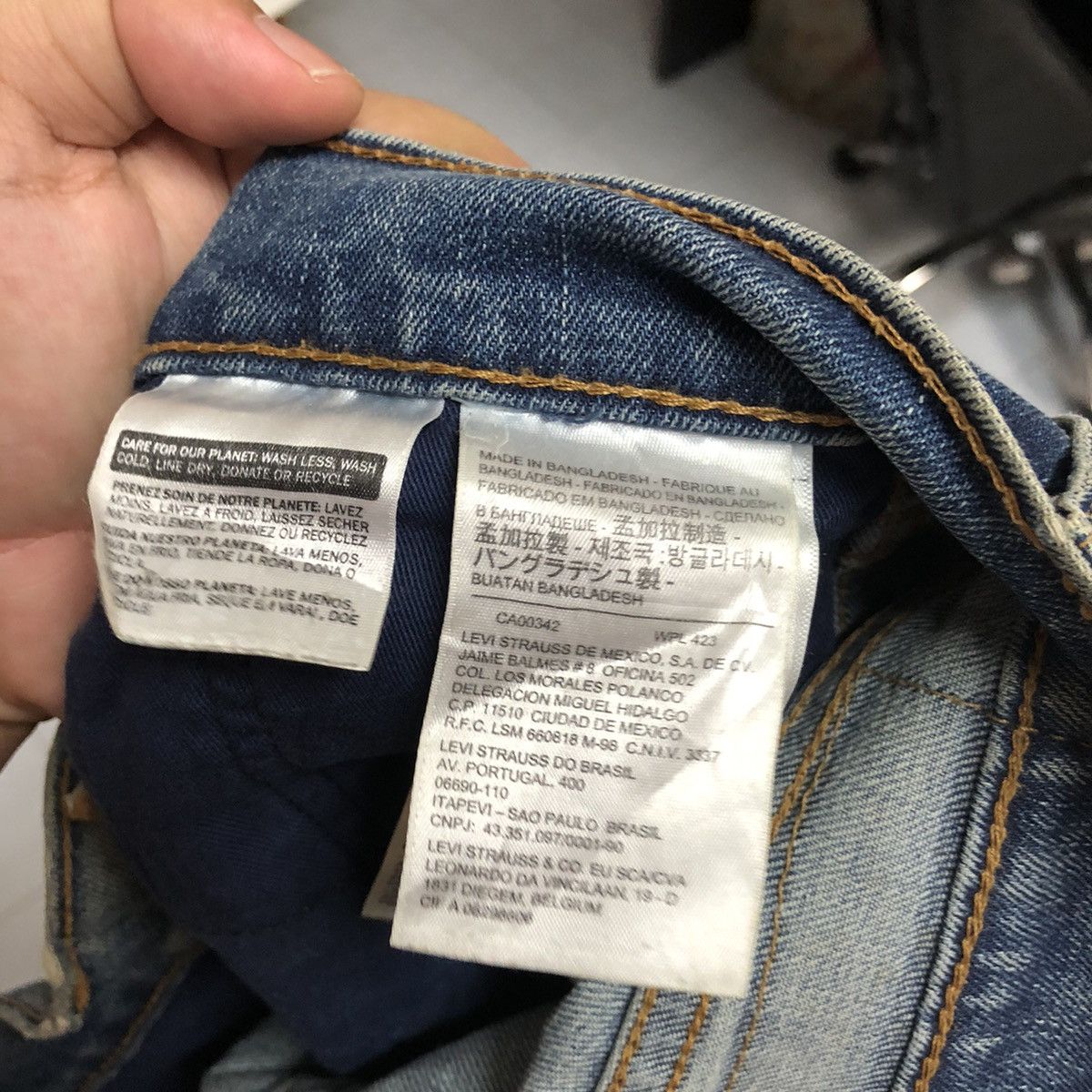Levi's DL Levis 505 Blue Denim Pants #C210 Size US 30 / EU 46 - 19 Thumbnail