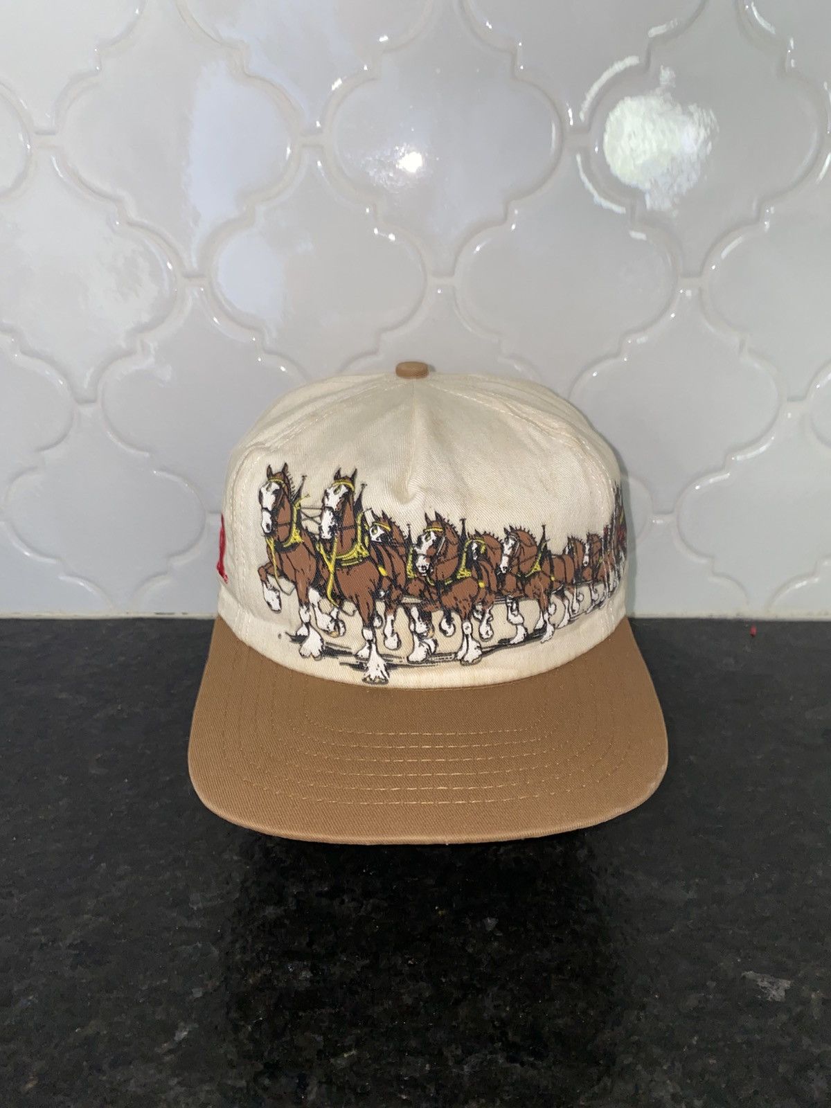 Budweiser Vintage 90s Budweiser horses wrap around snapback Size ONE SIZE - 1 Thumbnail