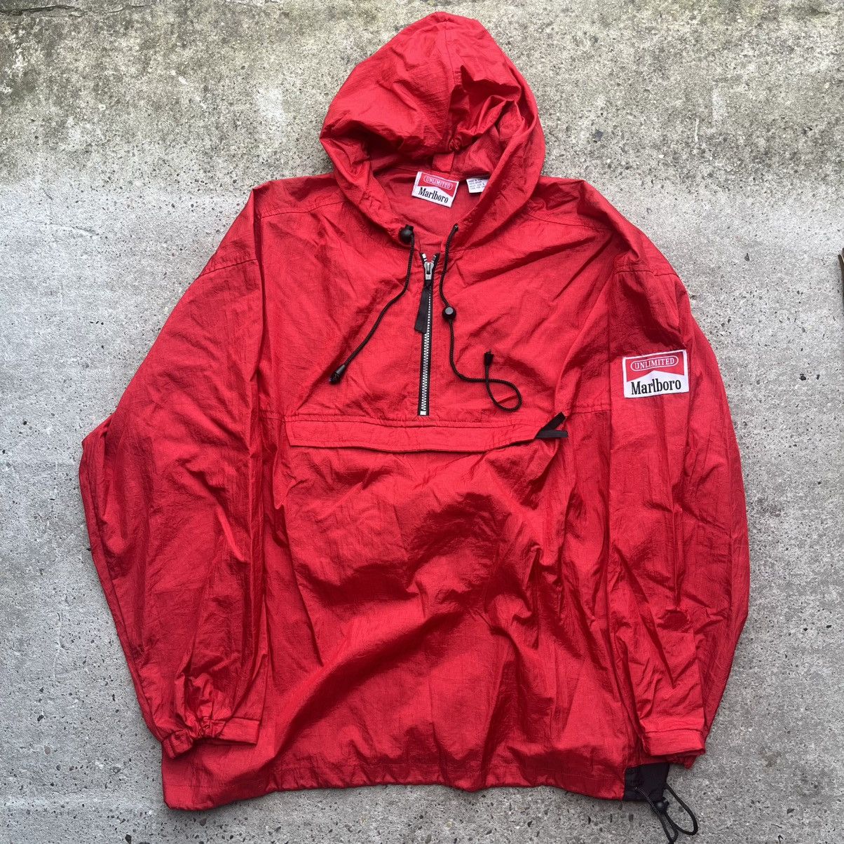 Marlboro Vintage 90s Marlboro Jacket Nylon Bomber Racing Team USA Size US L / EU 52-54 / 3 - 1 Thumbnail