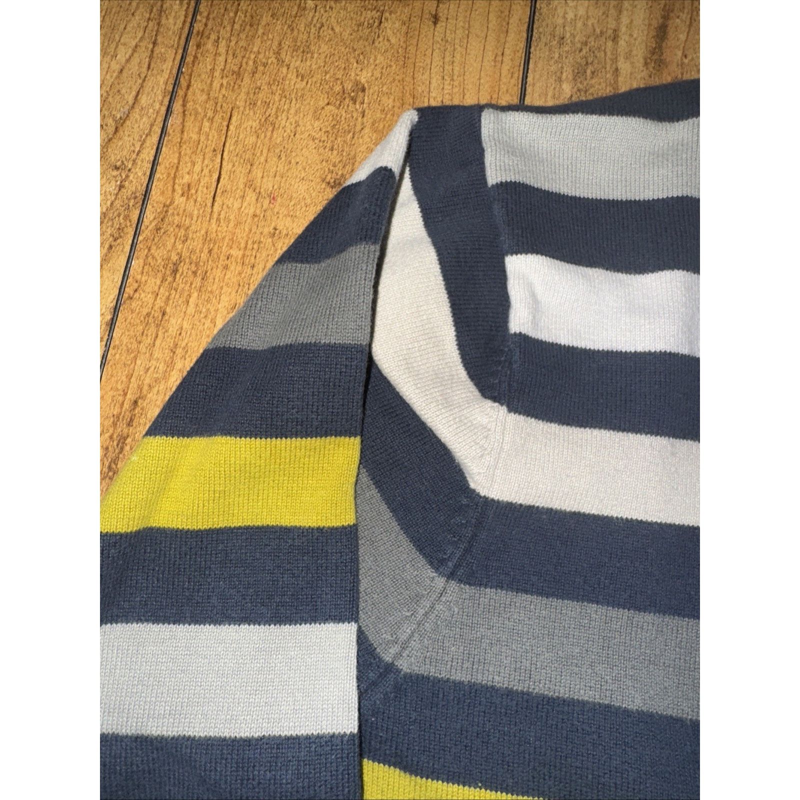 Old Navy Old Navy Striped Crewneck Sweater M Blue Gray Knit 18x23 Size US M / EU 48-50 / 2 - 2 Thumbnail