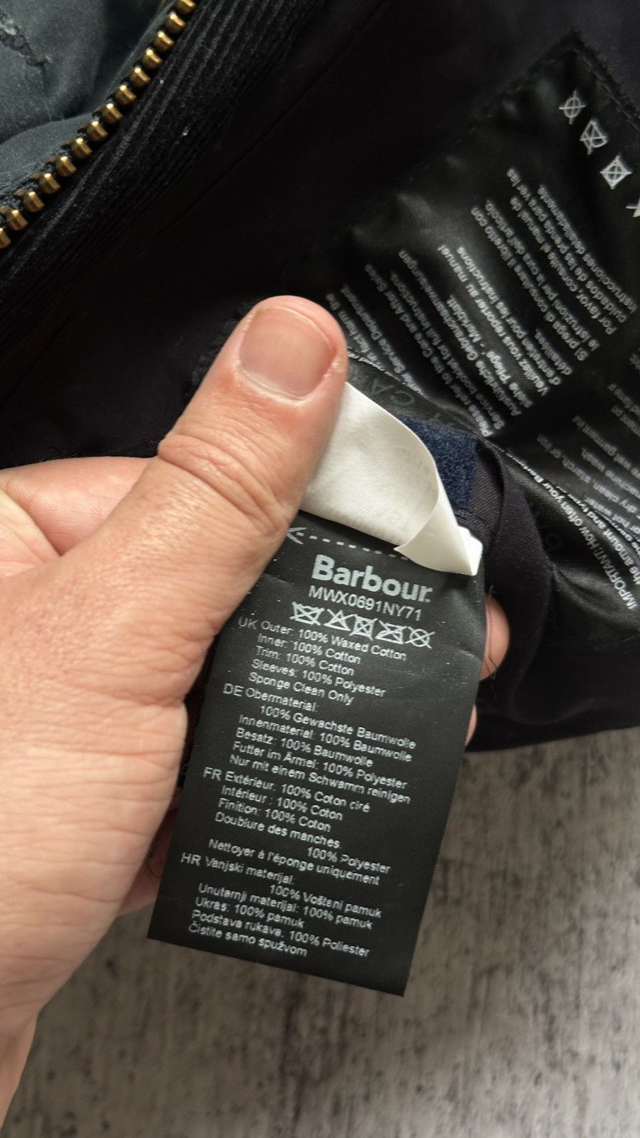 Barbour Men's Barbour Mast Multilogo Waxed Jacket Size US S / EU 44-46 / 1 - 13 Thumbnail