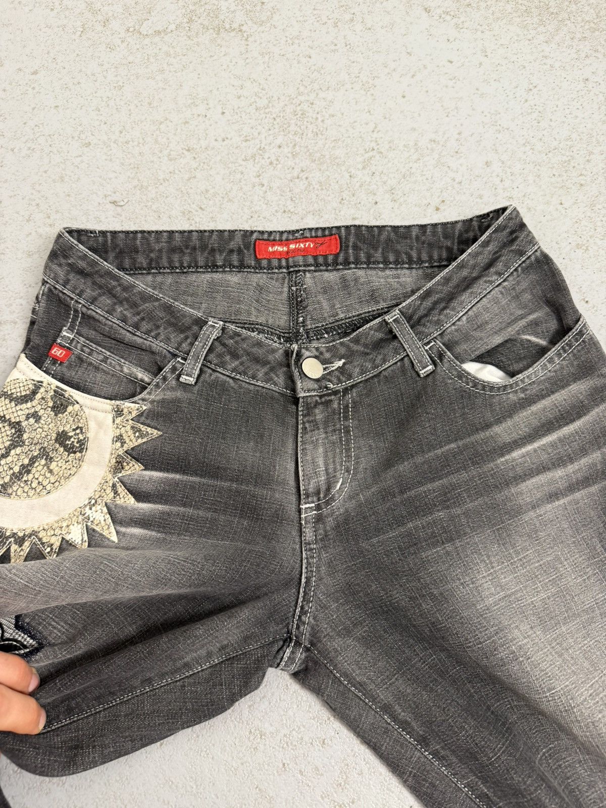 Miss Sixty Miss Sixty Flared Low Rise Jeans Size 29" - 6 Thumbnail