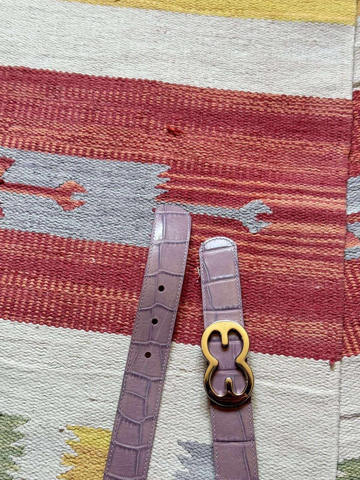 Genuine Leather Vintage 00’s Escada Women’s Genuine Leather Purple y2k Belt Size ONE SIZE - 5 Thumbnail