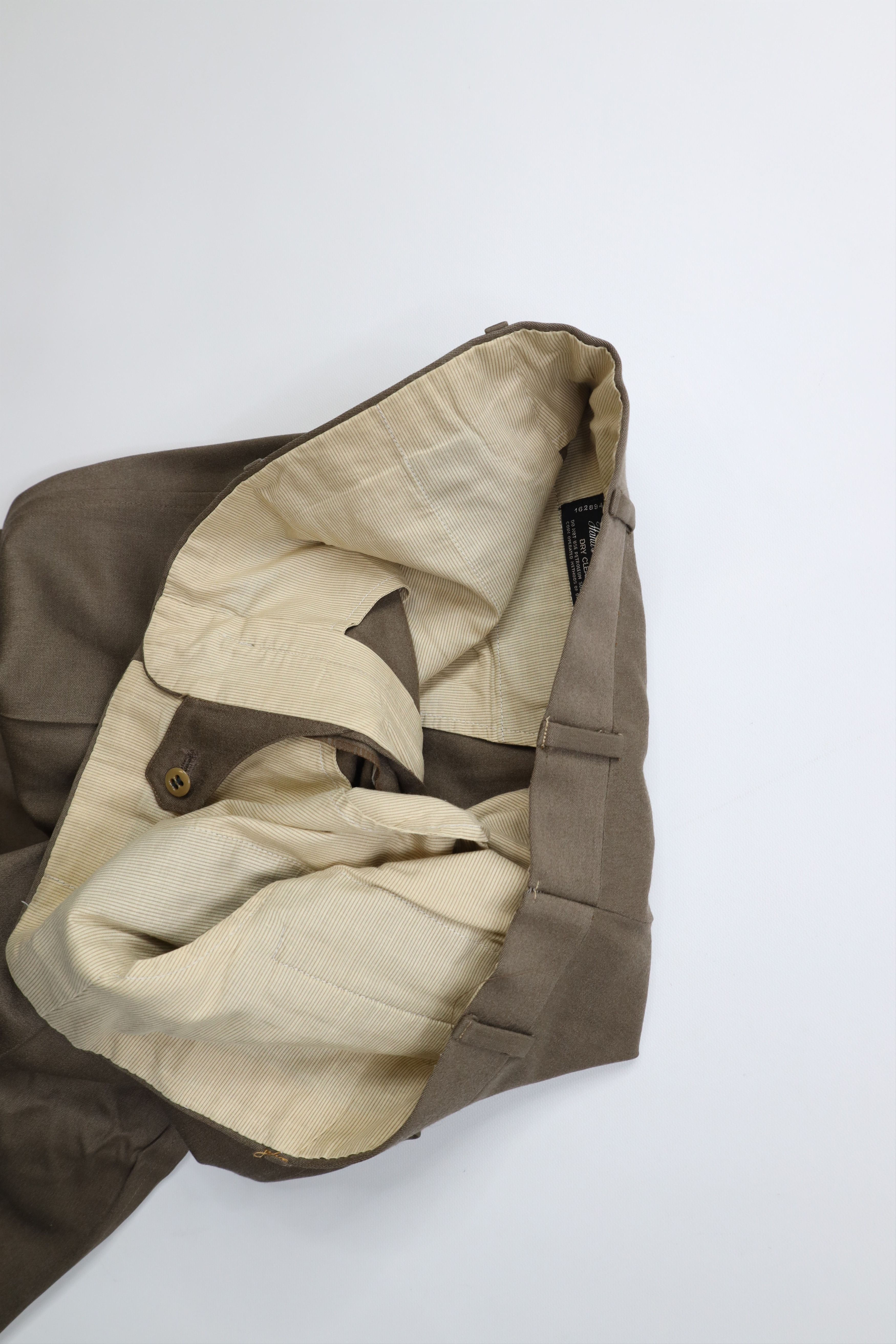 Vintage Vintage 70s Streetwear Wool Knit Wide Leg Chino Pants Beige Size US 38 / EU 54 - 7 Thumbnail