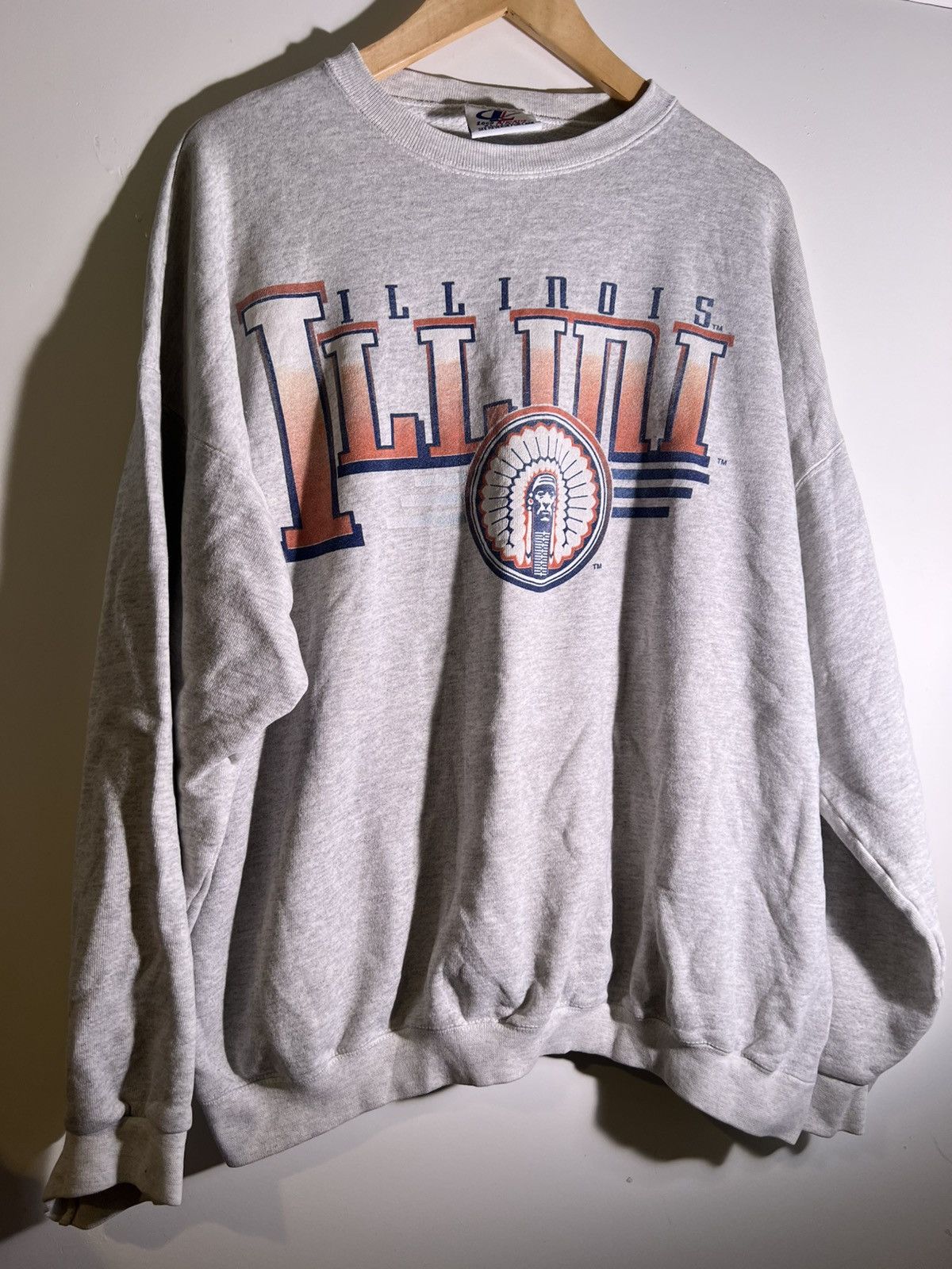 Vintage 90’s 2000’s Y2K VTG Vintage Illinois Illini Retro Sweatshirt Size US XL / EU 56 / 4 - 1 Thumbnail