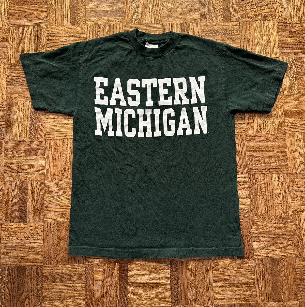 Vintage Vintage 90s Eastern Michigan University Graphic Tee Size US M / EU 48-50 / 2 - 1 Thumbnail