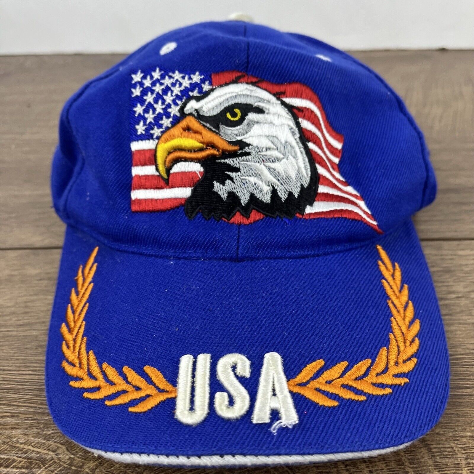 Other Bald Eagle Hat USA American Flag Hat Blue Adjustable Hat Blu Size ONE SIZE - 8 Thumbnail