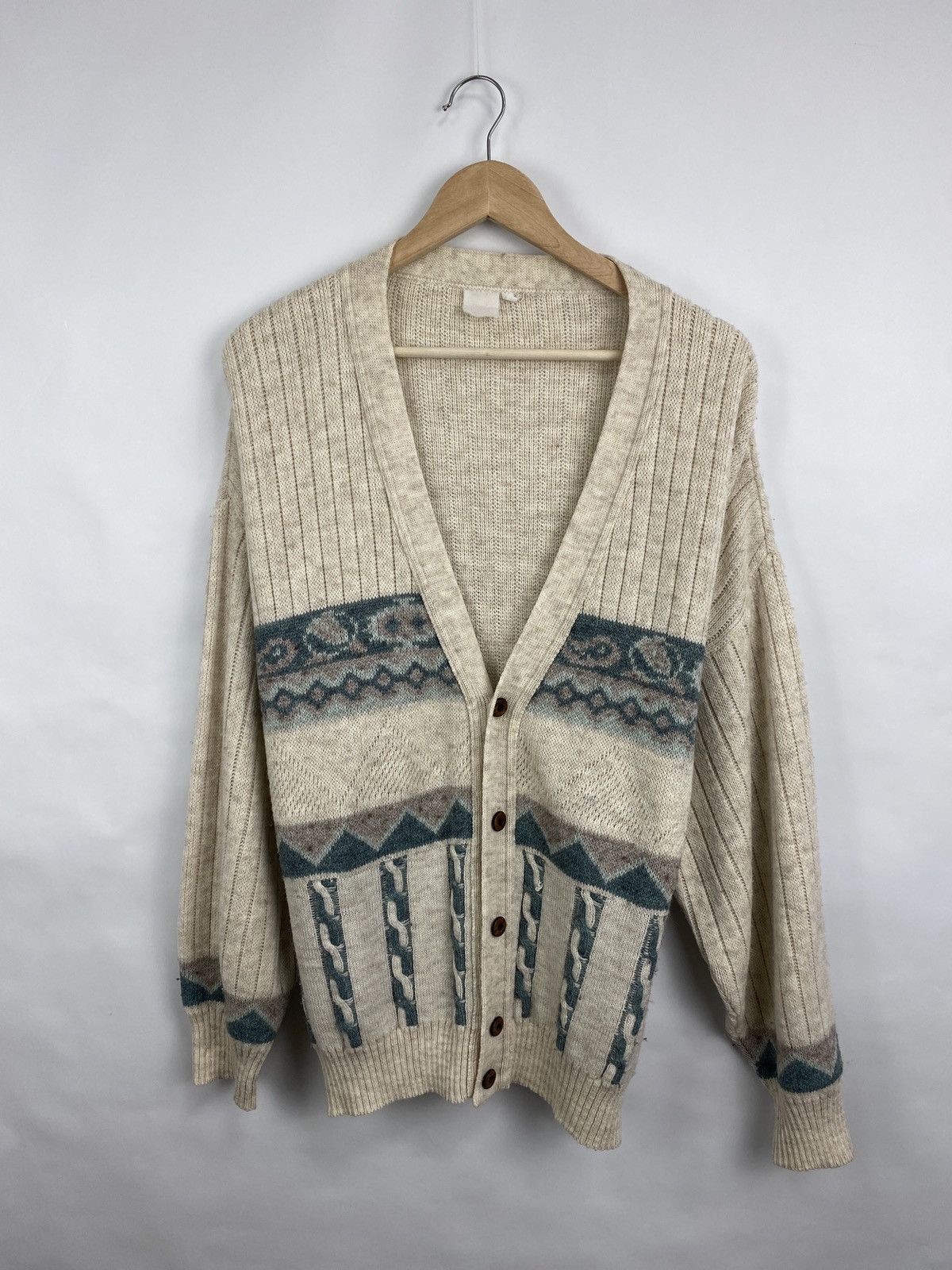 Designer Vintage 90s Cardigan Knit Sweater Japan kapital Style hype Size US XL / EU 56 / 4 - 3 Thumbnail