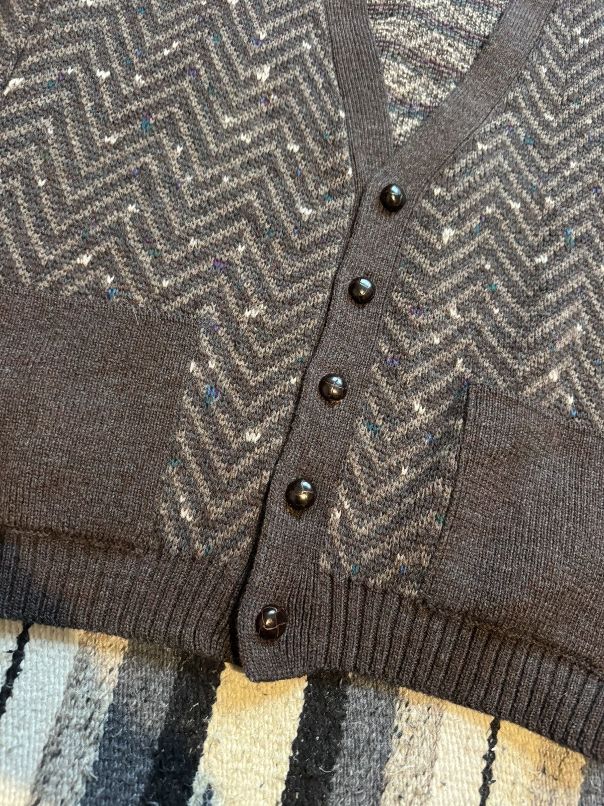 Vintage Vintage 90s Kurt Cobain Grunge Cardigan Large Size US L / EU 52-54 / 3 - 3 Thumbnail