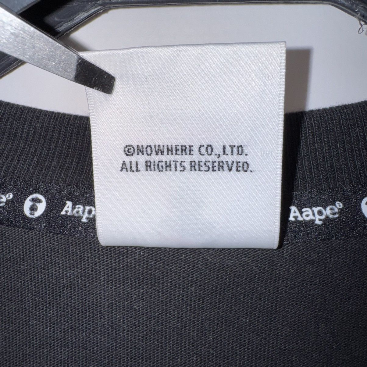 Aape Aape By a Bathing Ape Black T-Shirt Big Logo Tee Crew Neck Size US L / EU 52-54 / 3 - 4 Thumbnail