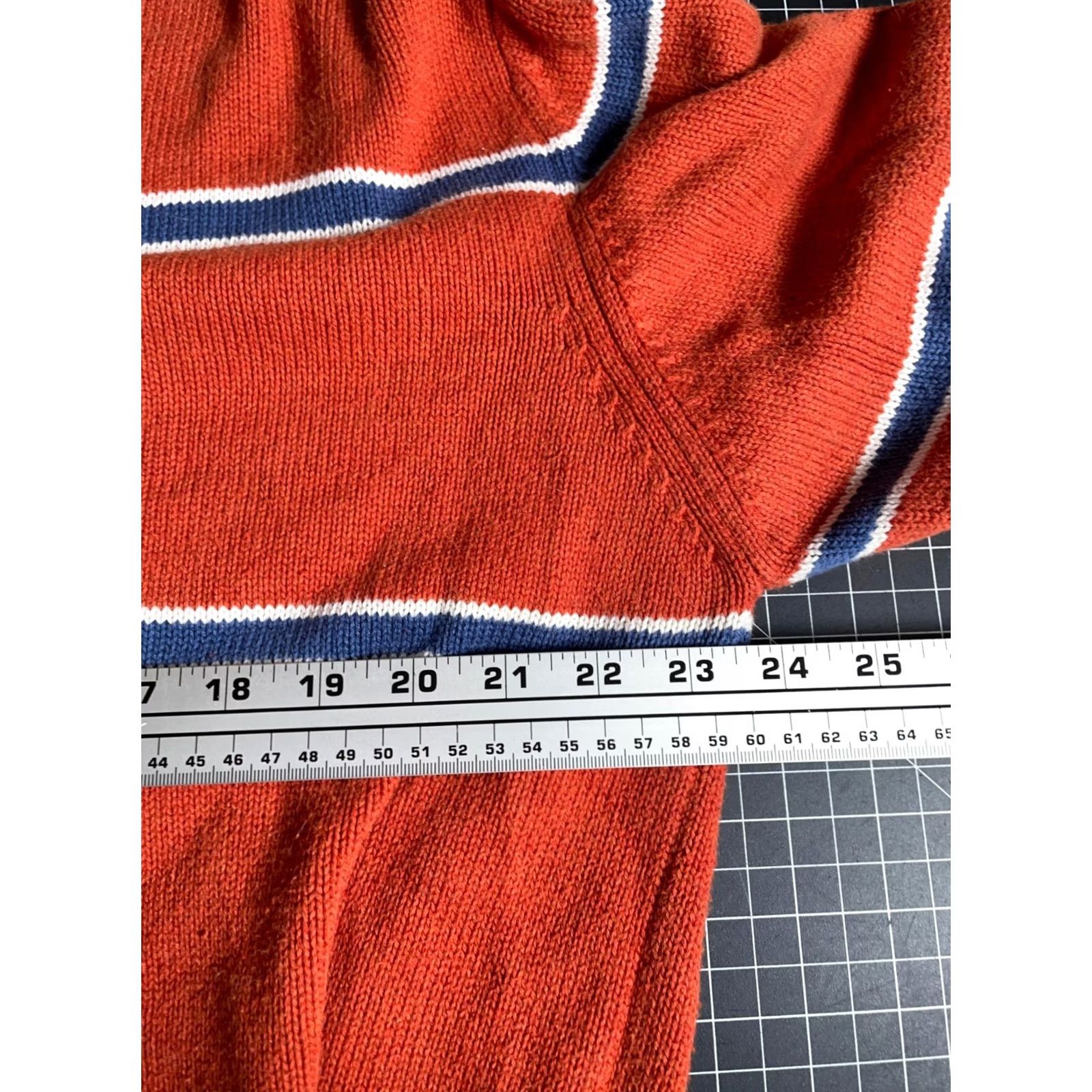 Nautica VINTAGE Nautica Sweater Men XL Orange Striped 100% Cotton Knit Crewneck Y2K VTG MENS Sweater Pullover Crew Neck Raglan? Size US XL / EU 56 / 4 - 5 Thumbnail