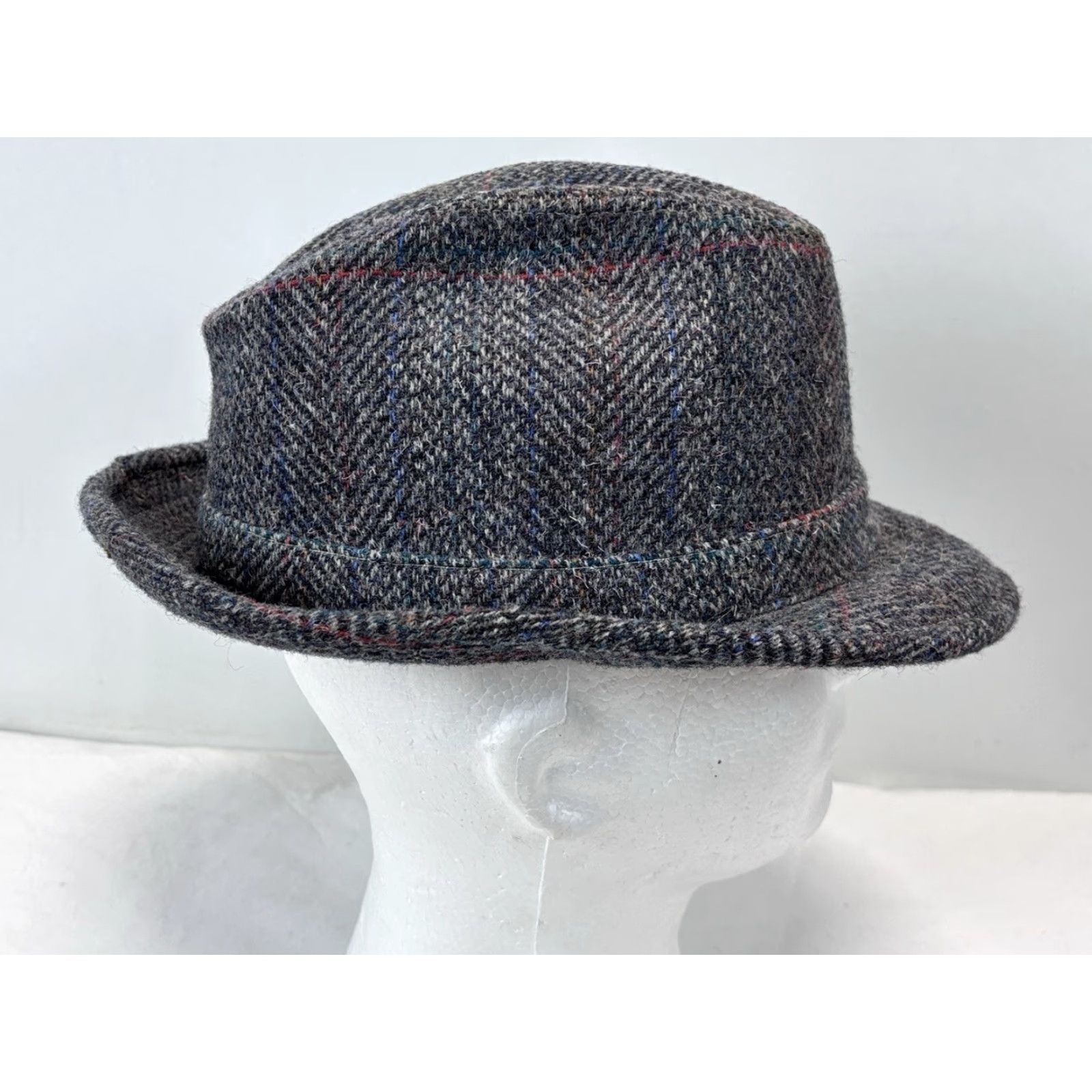 Vintage VINTAGE HaT Fedora Hat 100% Wool Gray Size 7 1/8 United States Read Size ONE SIZE - 5 Thumbnail