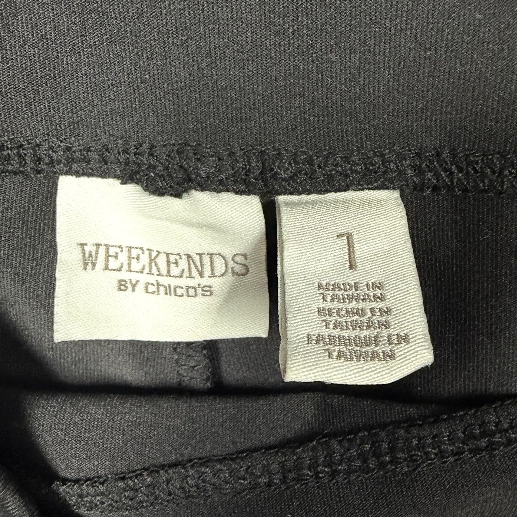 Vintage Chicos Weekends Leggings Womens 1 32x28 US 8 Black Ankle Stretch Clean NWT Shirt? Size 30" / US 8 / IT 44 - 6 Thumbnail