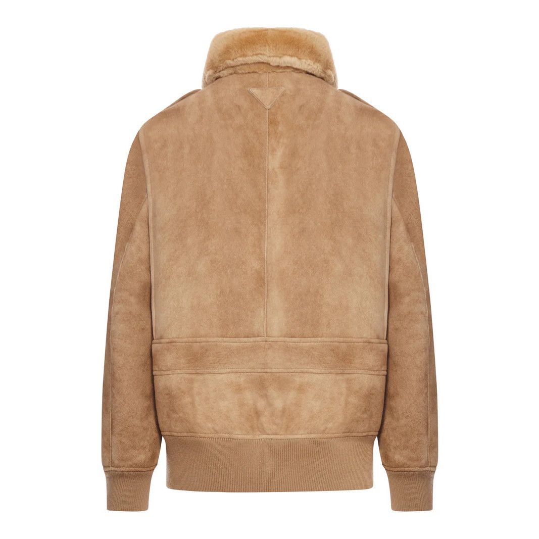 Prada PRADA Beige Shearling Jacket New And Authentic (Women's size Size XS / US 0-2 / IT 36-38 - 2 Thumbnail