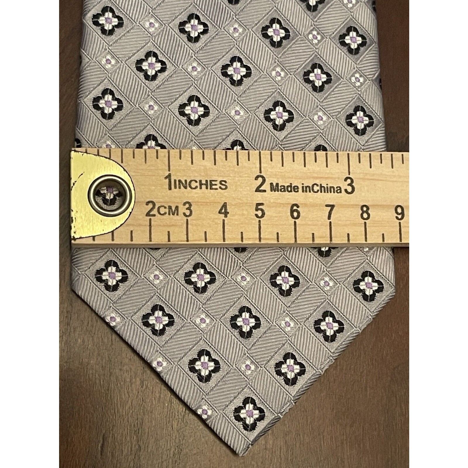 Jos. A. Bank Jos. A. Bank Executive Collection Gray Purple Hand Made Silk Size ONE SIZE - 4 Thumbnail