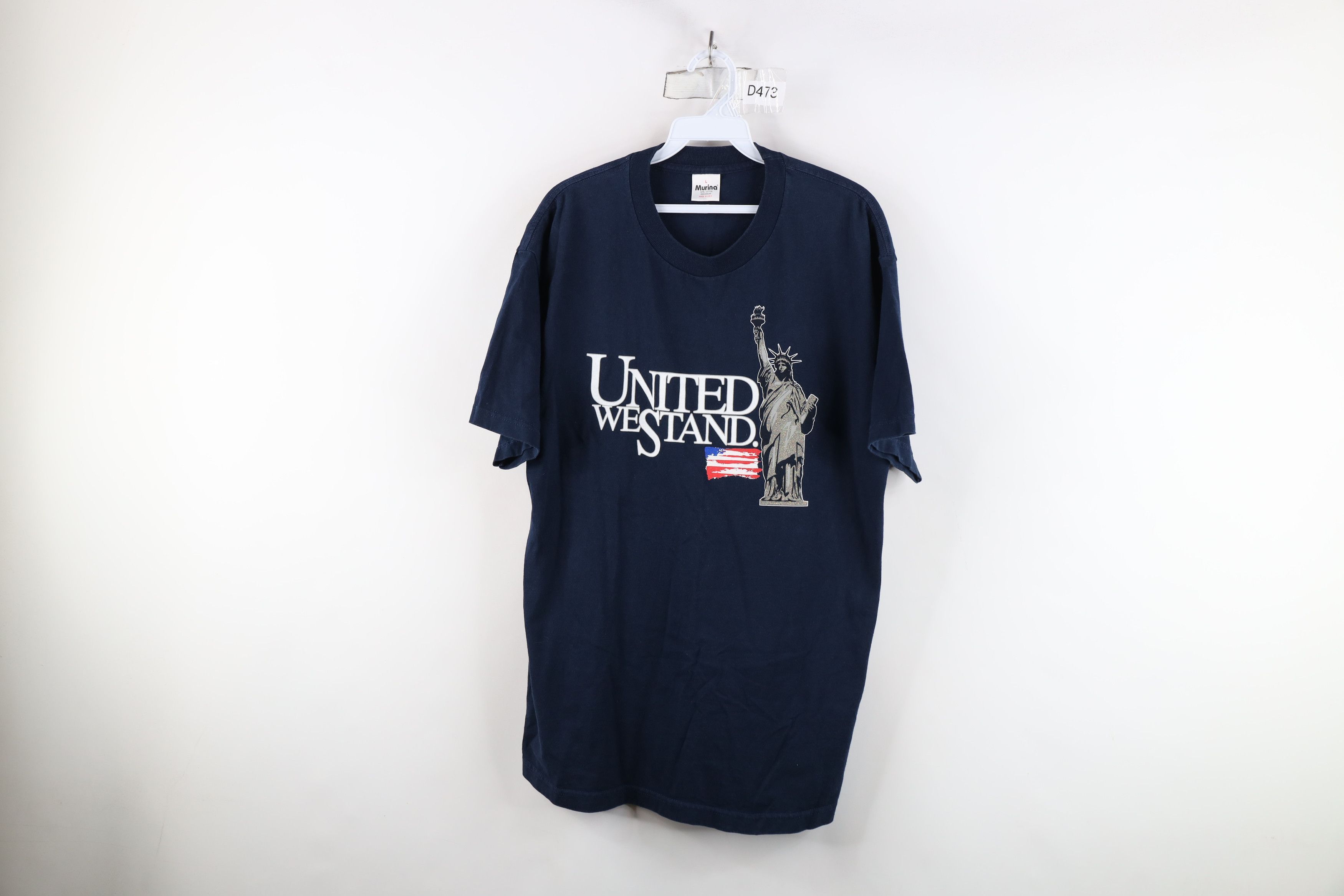 Vintage Vintage 90s Streetwear Stand Statue of Liberty T-Shirt USA Size US L / EU 52-54 / 3 - 1 Thumbnail