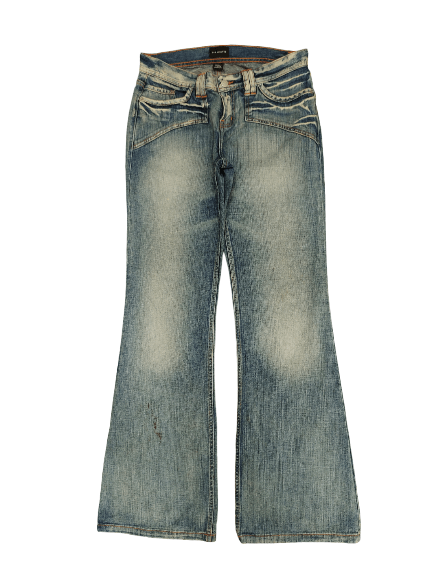 Le Grande Bleu (L.G.B.) Flare Jeans The Limited Distress Faded Low Rise Boot Cut Y2k Size US 30 / EU 46 - 11 Thumbnail