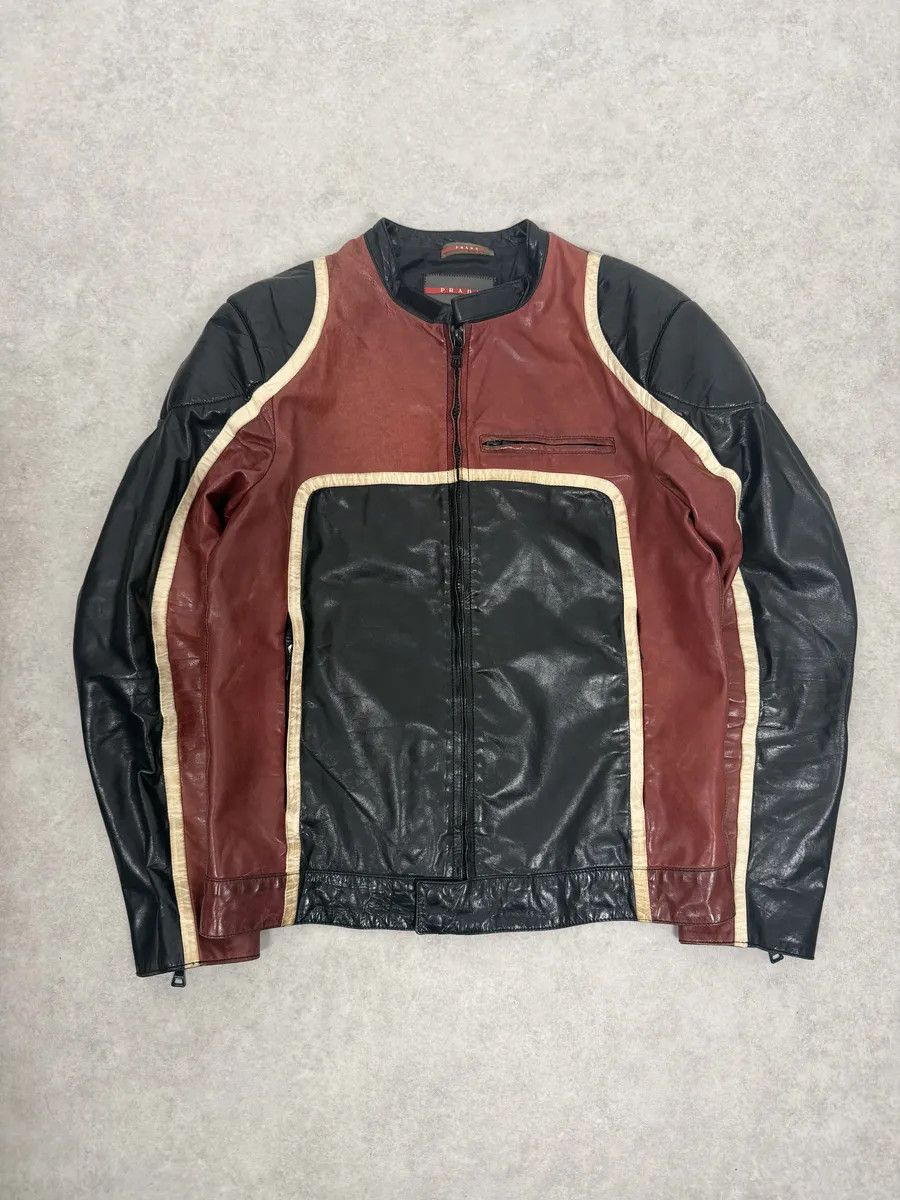 Prada AW2007 Prada Black & Red Biker Racer Leather Jacket Size US M / EU 48-50 / 2 - 1 Thumbnail