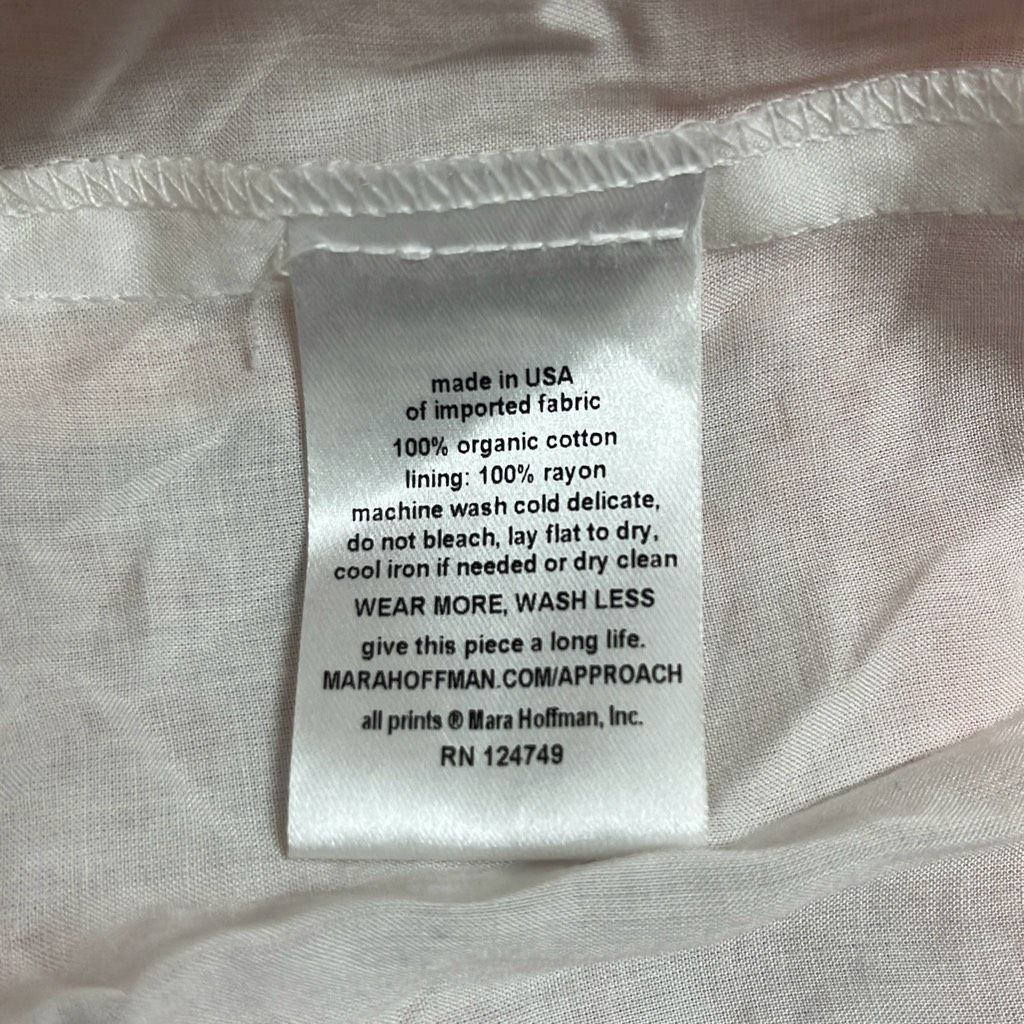Mara Hoffman Mara Hoffman XXS Harrietta Dress White Orange Architectural Size XXS / US 00 / IT 34 - 10 Thumbnail