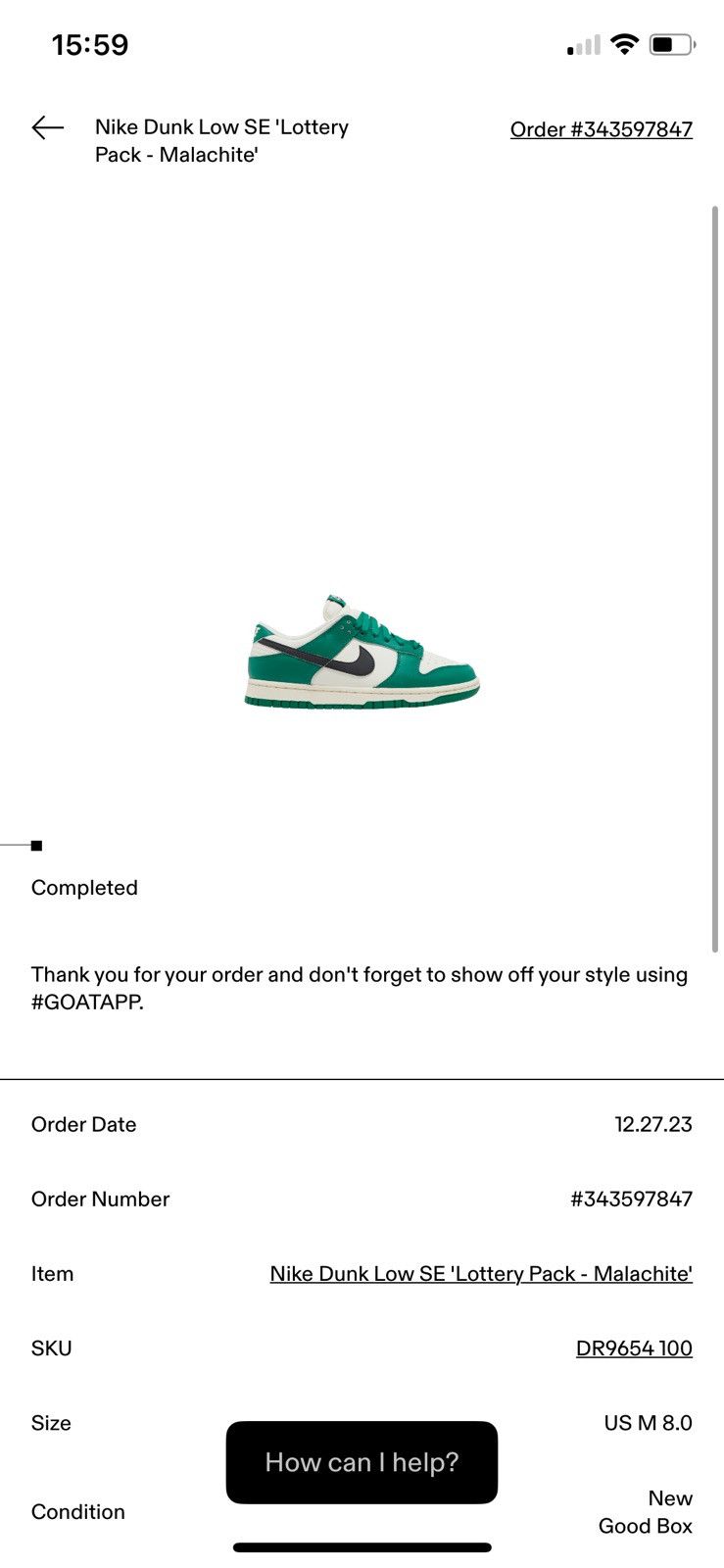 Nike Authentic Nike dunk low lottery pack - malachite size 8 Size US 8 / EU 41 - 2 Thumbnail