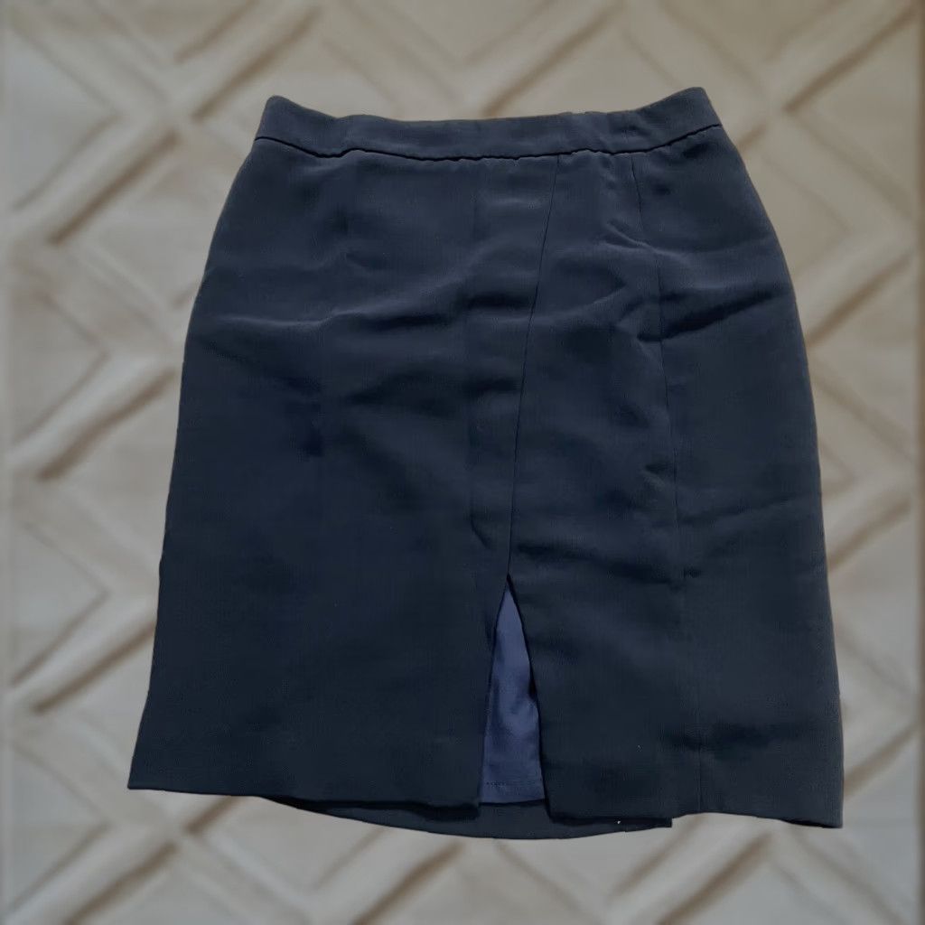 Talbots Talbots Pencil Skirt Women’s 10P Navy Blue Knit Polyester Short Solid Office Workwear Mens? Women? Size 32" / US 10 / IT 46 - 1 Thumbnail