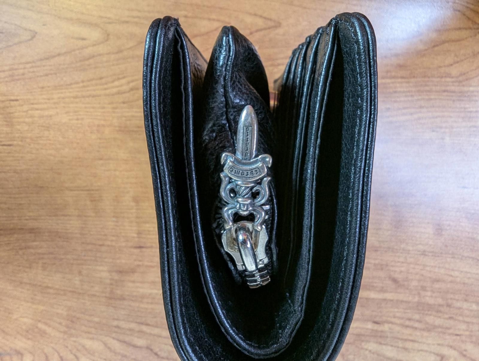 Chrome Hearts Chrome Hearts Leather Dagger Scroll Card Holder in Black Size ONE SIZE - 6 Thumbnail