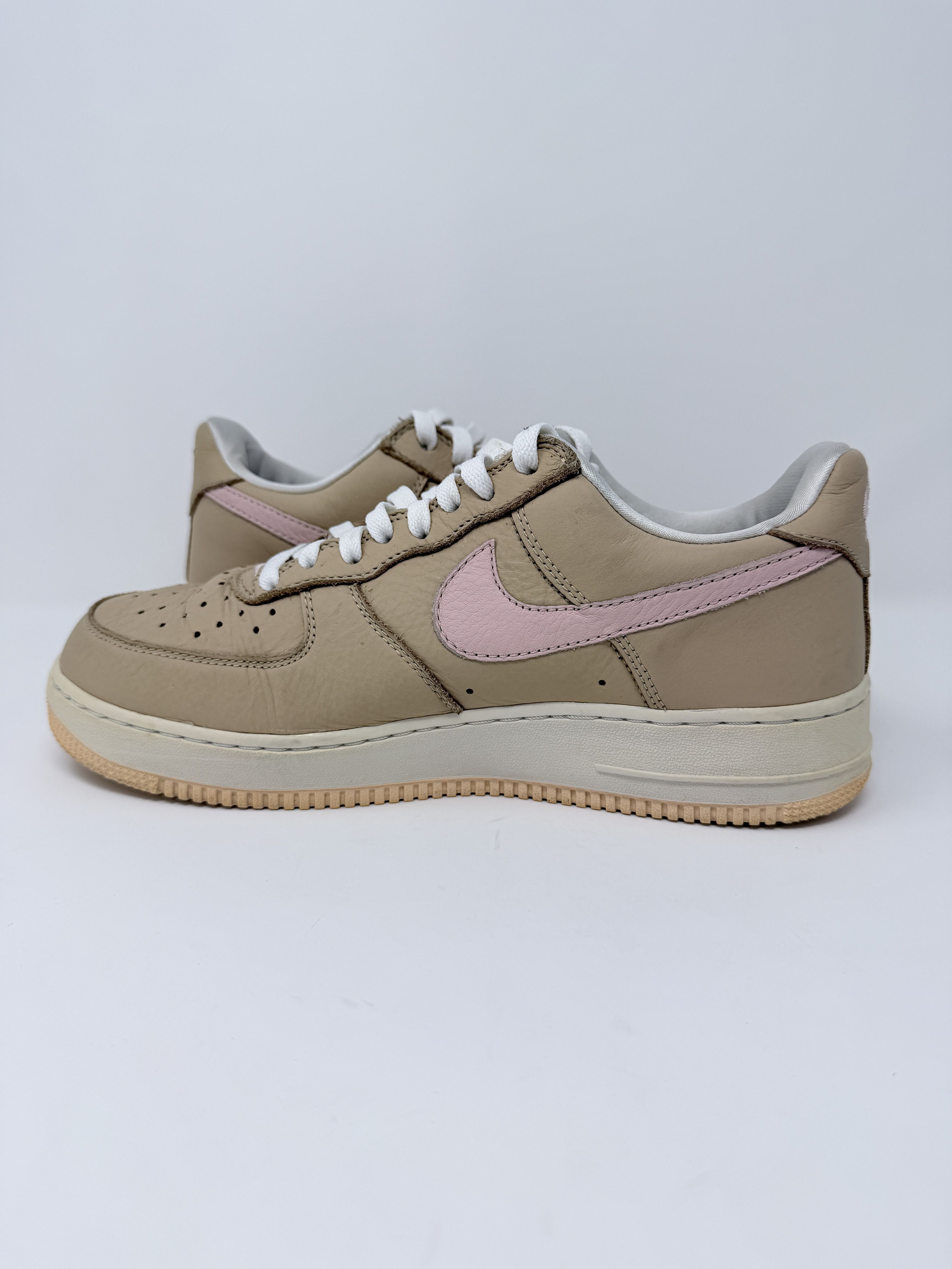 Kith × Nike Kith Nike Air Force 1 Retro Linen Tan Pink 2016 Size US 9 / EU 42 - 6 Thumbnail