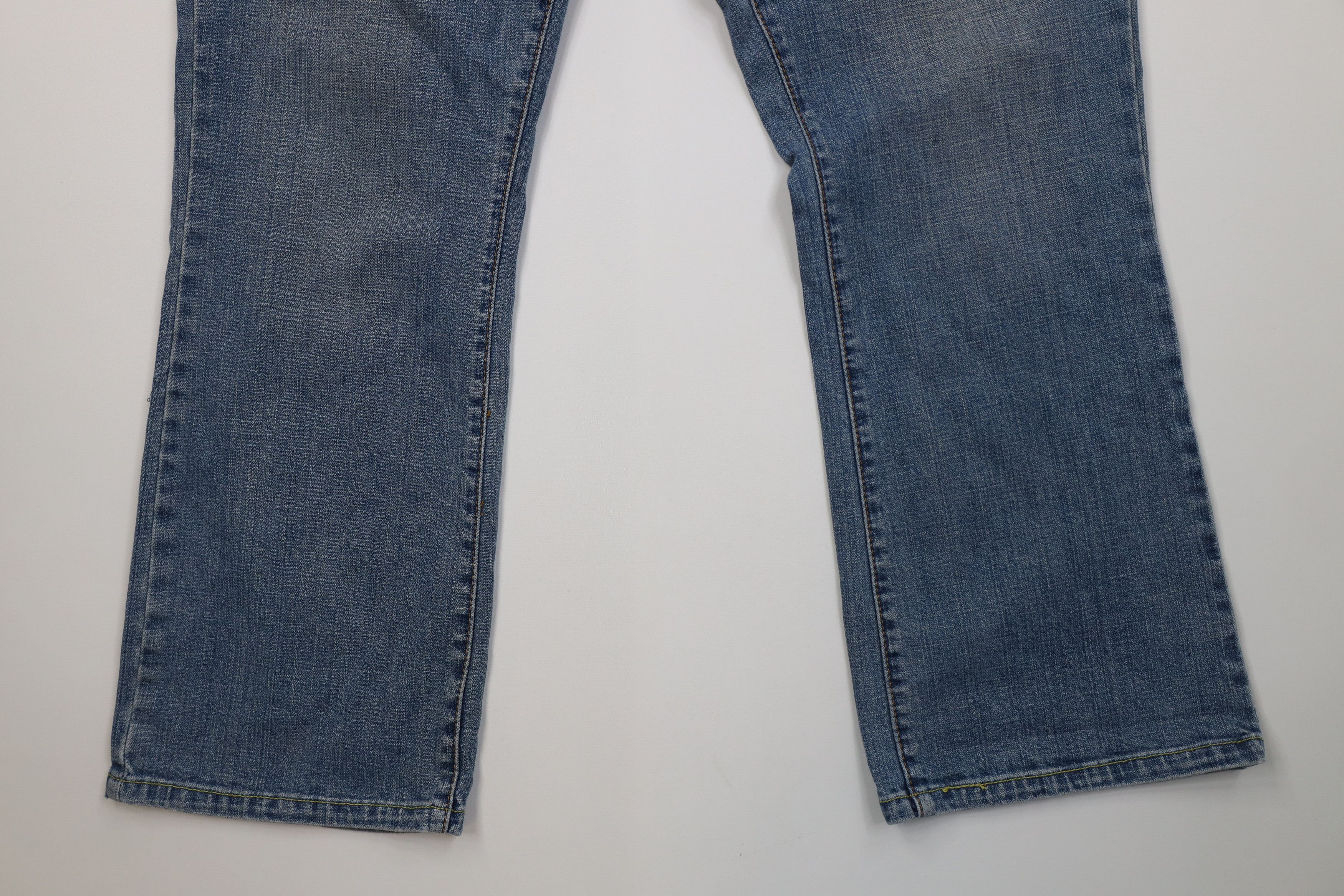 Levi's Vintage Y2K Levis 542 Low Rise Flared Denim Jeans Blue Size 42" / US 20 - 4 Thumbnail