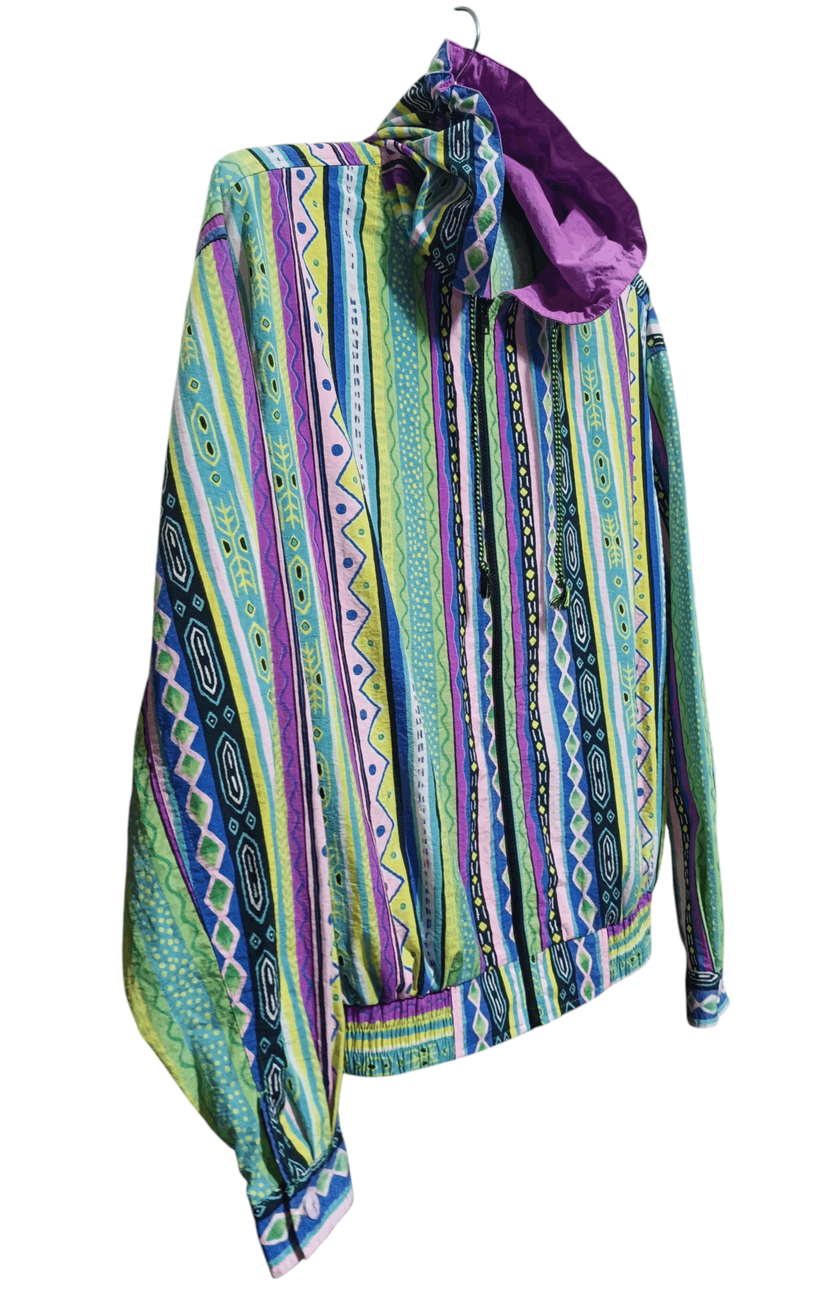 O'Neill Coogi inspired multi-colored nylon hoodie 90s Size US M / EU 48-50 / 2 - 4 Thumbnail