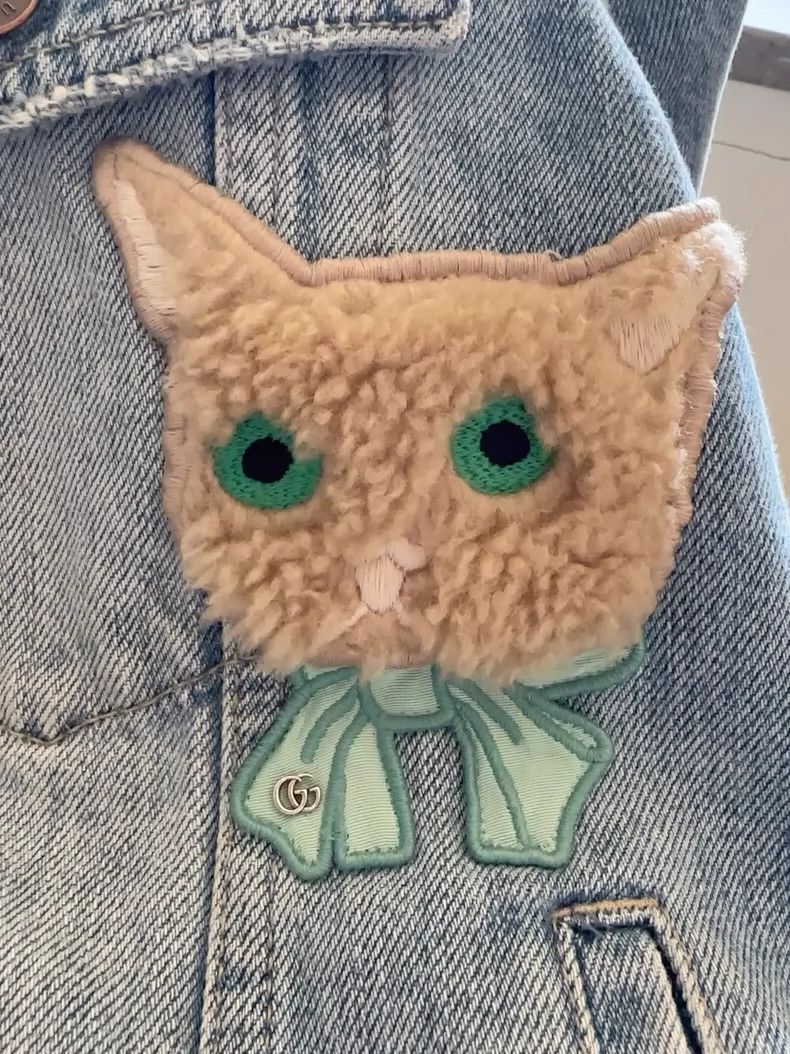 Gucci Gucci Size 36 Cute cat head denim jacket 2503-Nextarrow Size US S / EU 44-46 / 1 - 2 Thumbnail