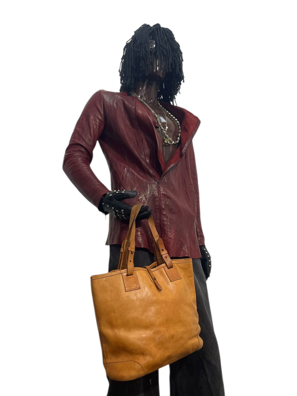 Genuine Leather Full Leather Beauty Patina Peaks Peak Japan Tote Bag 2🟩1 Size ONE SIZE - 3 Thumbnail