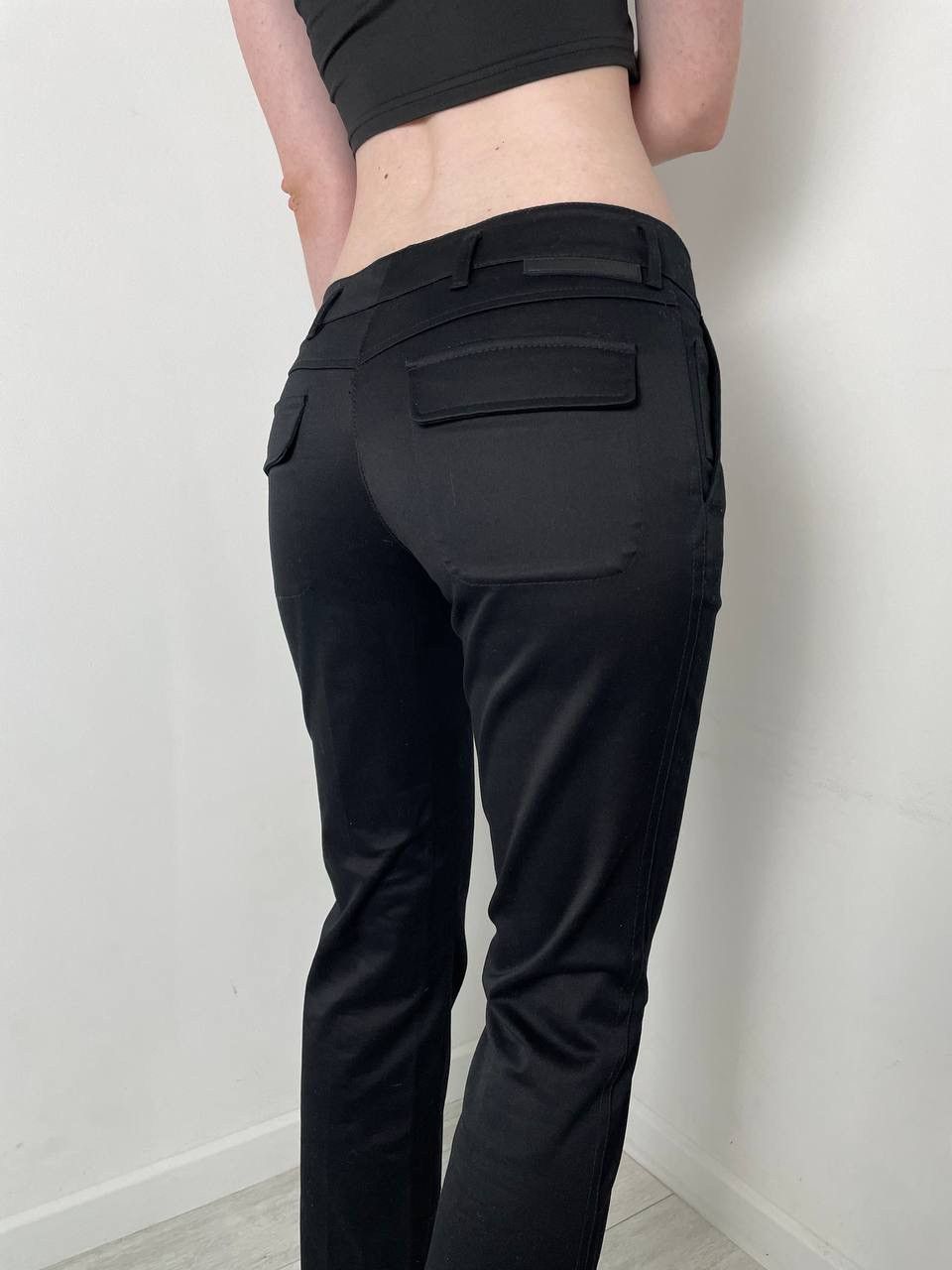 Prada Prada Black ( Tab Leather )bell-bottom Old money style Size US 36 / EU 52 - 3 Thumbnail